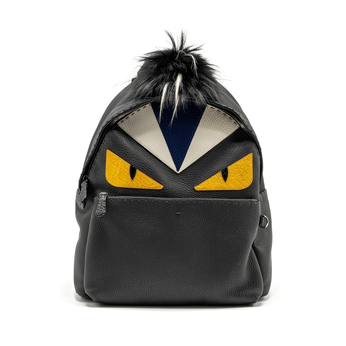 Fendi Backpack Calfskin Fur Crocodile Multicolor Large