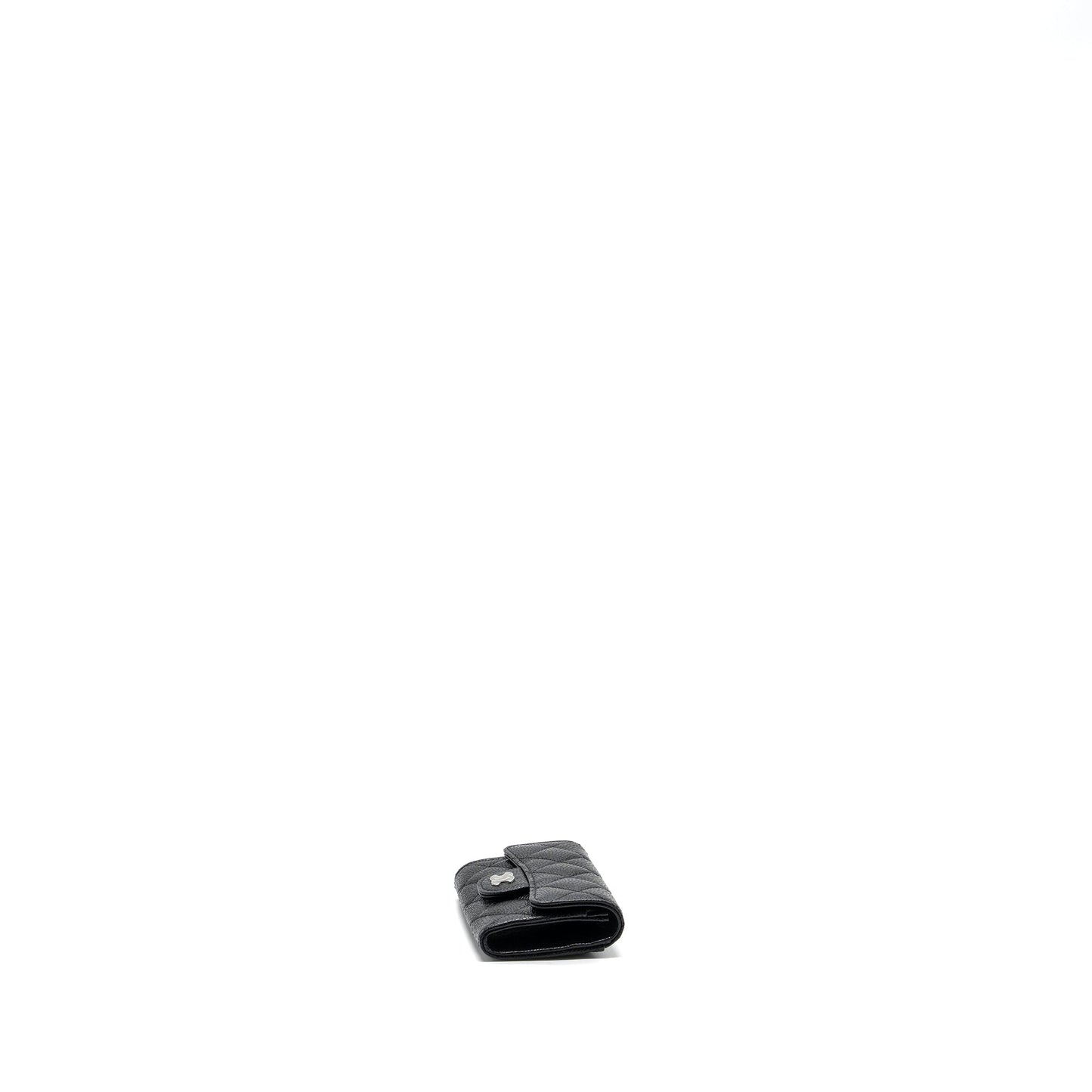 Chanel classic flap card holder caviar SHW Black Wallet Case Shw 6