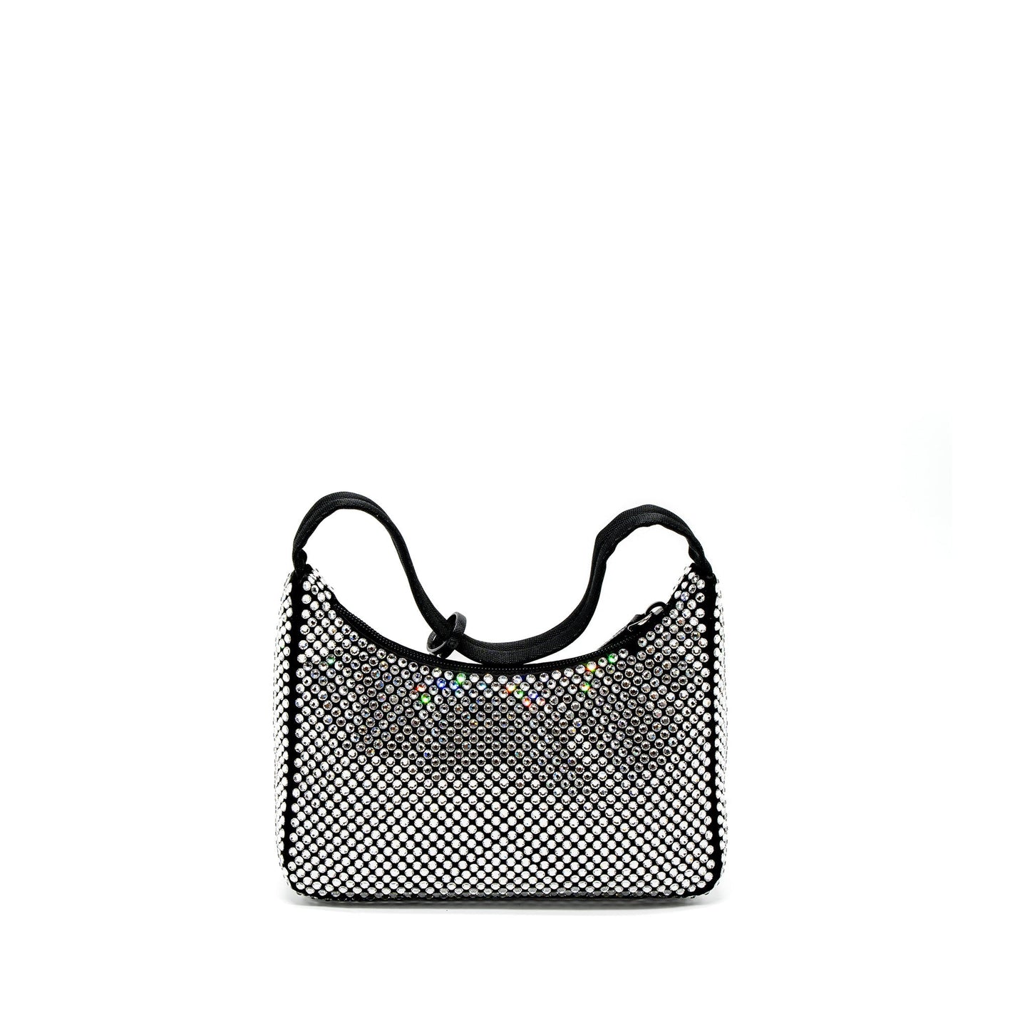 Prada Re Edition Purse Crystal Handbag Satin Black Travel Bag