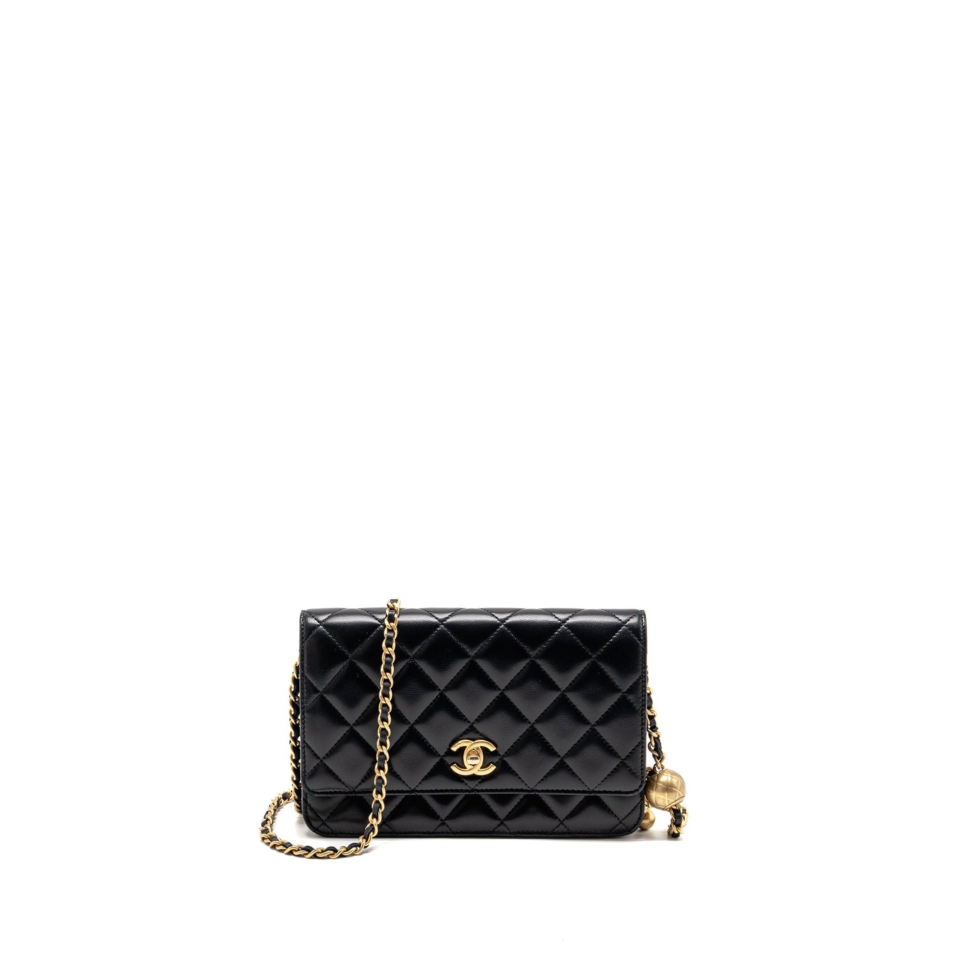 Chanel Pearl Crush on Lambskin GHW microchip Black Wallet Case Microchip 2