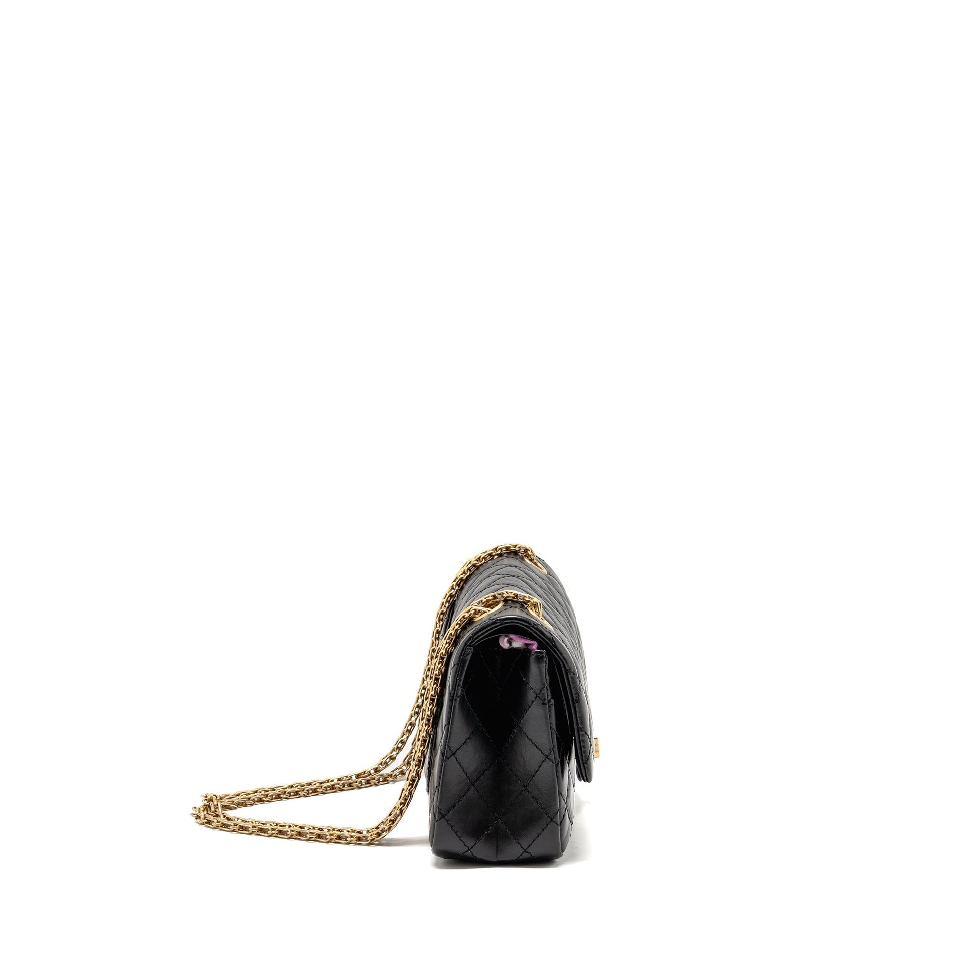Chanel 2.55 Reissue Flap Aged Calfskin GHW Black Small Shoulder Bag Ghw 3