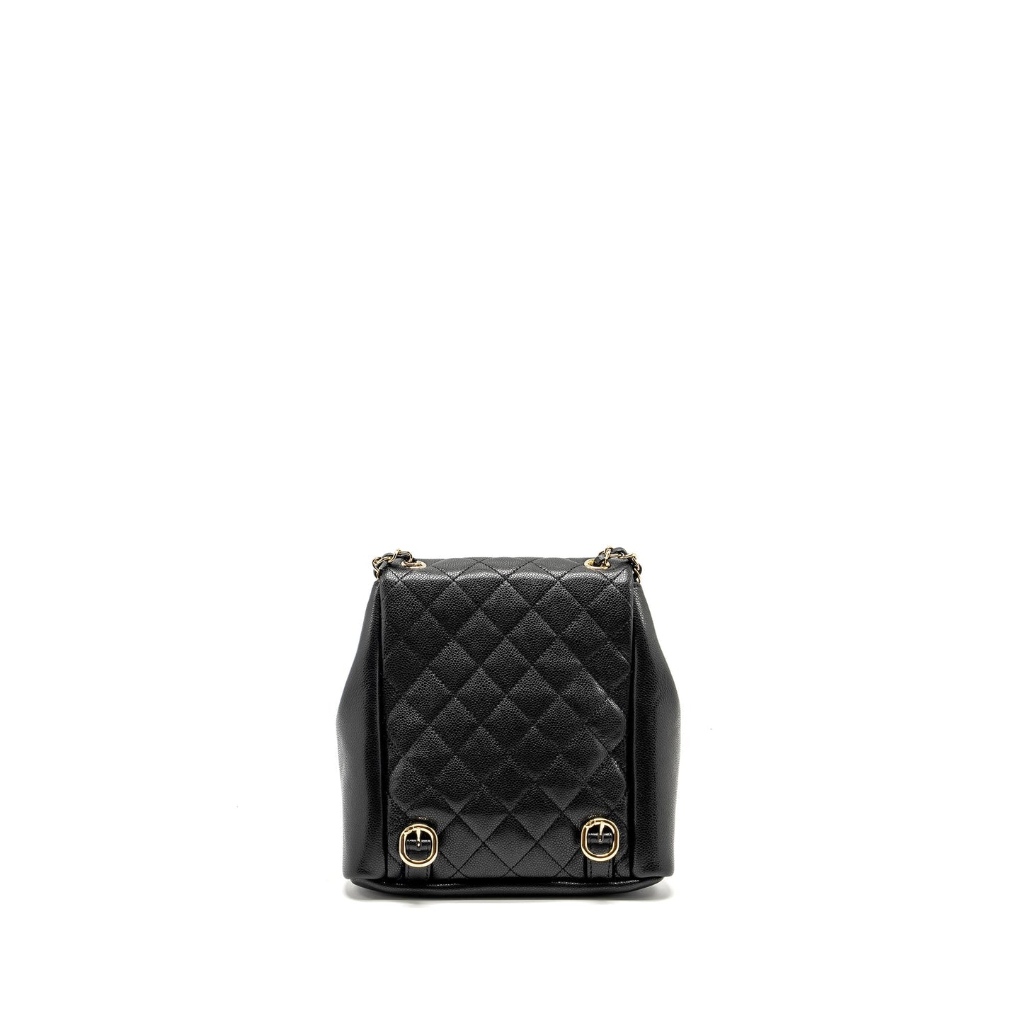 Chanel Triple Pack Backpack Caviar LGHW microchip Black