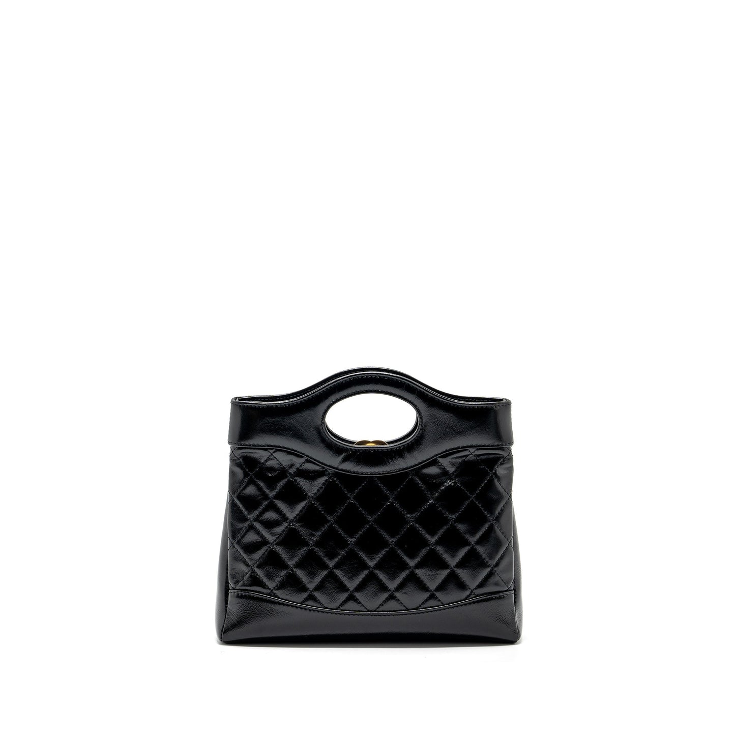 Chanel 23C 31 shiny calfskin LGHW microchip Black Mini Bag