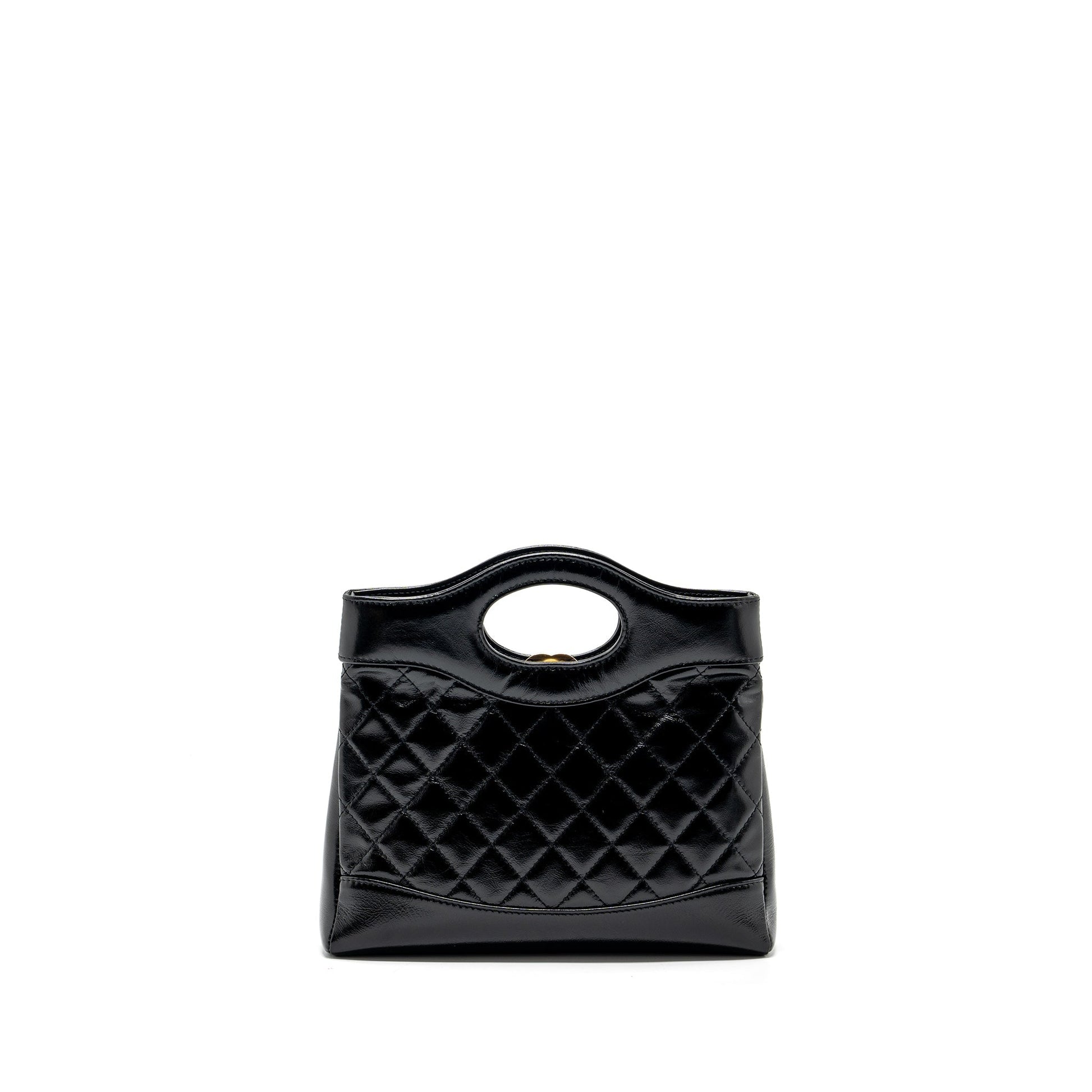 Chanel 23C 31 shiny calfskin LGHW microchip Black Mini Bag