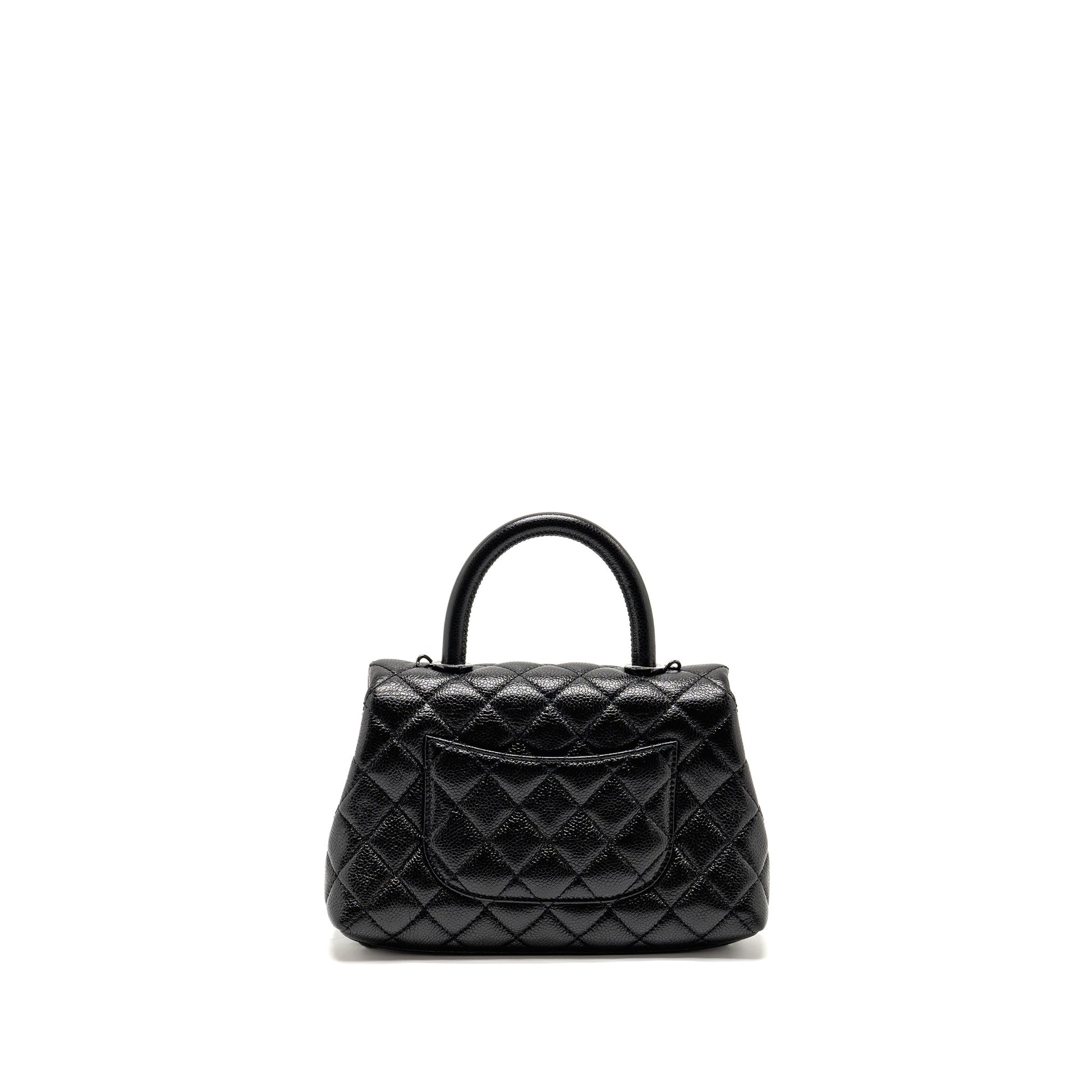 Chanel coco handle caviar So Black Small Handbag