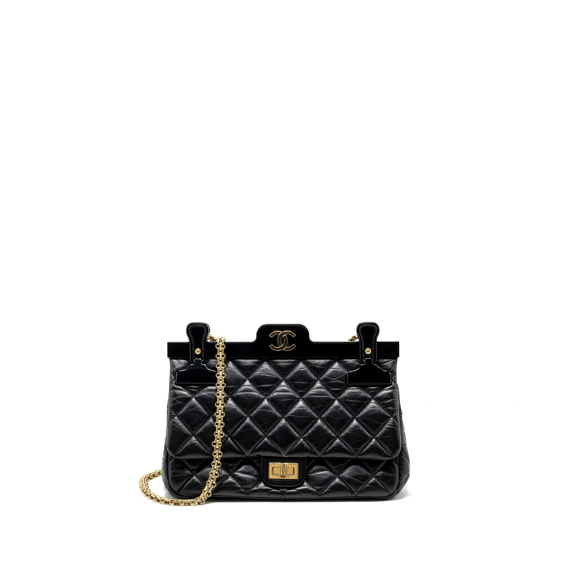 Chanel Hanger Reissue Flap Limited Edition Aged Black Small Shoulder Bag