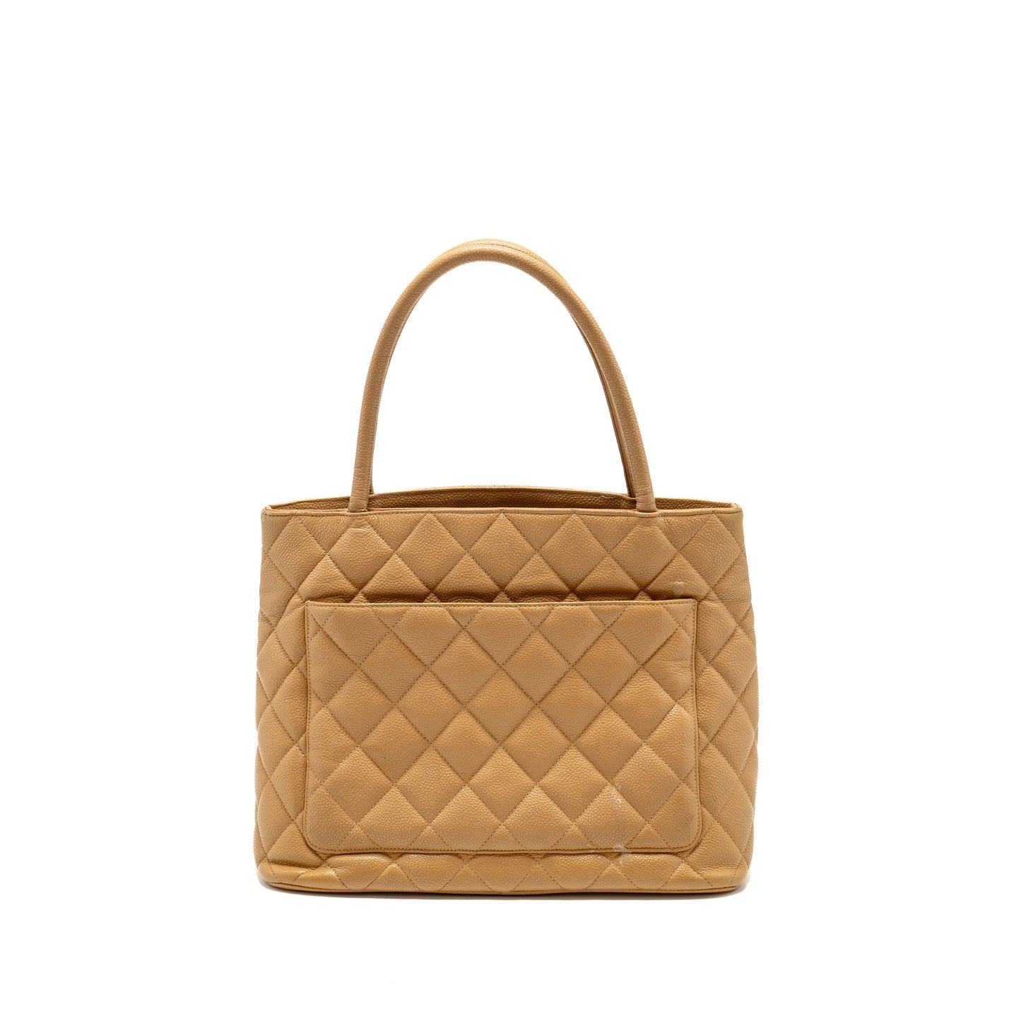 Chanel Medallion Caviar SHW Beige Tote Bag
