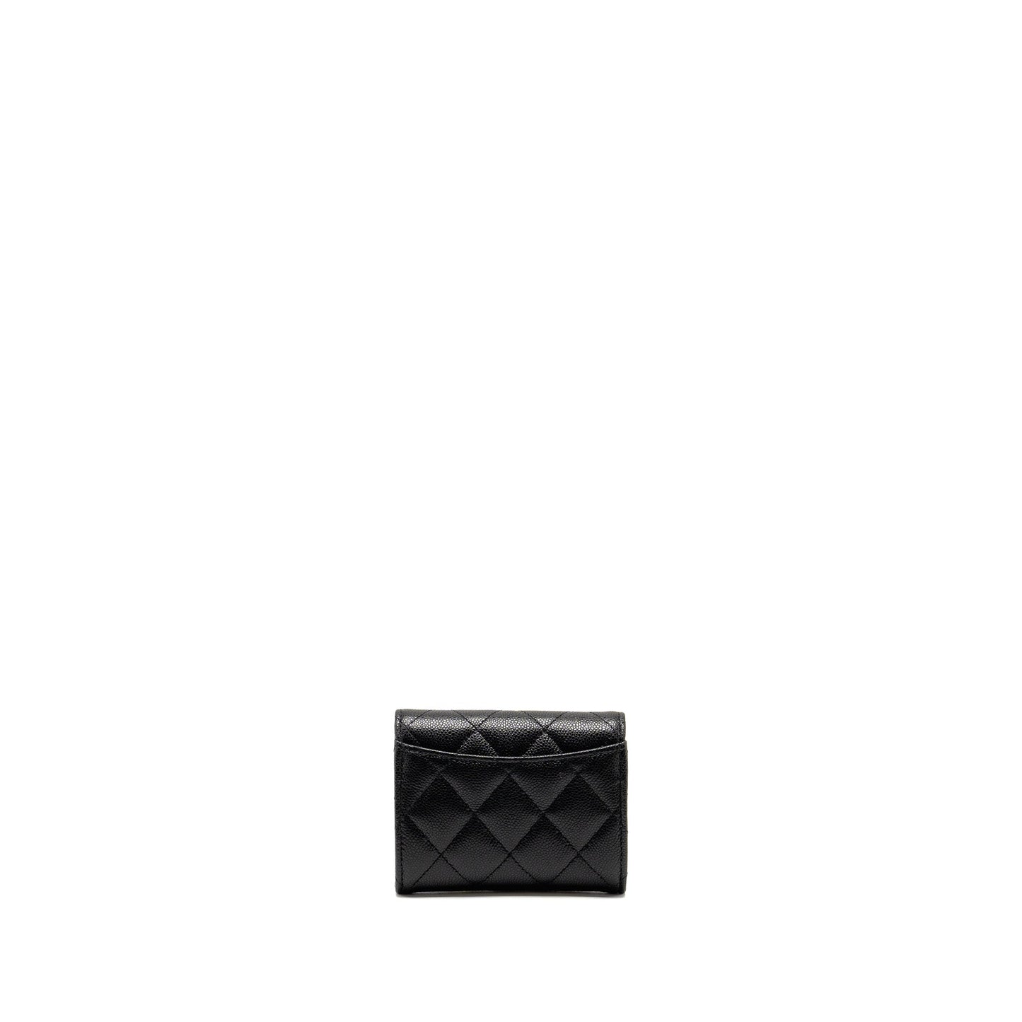 Chanel Classic Flap Card Holder Caviar LGHW Black Wallet Case Wallet Black