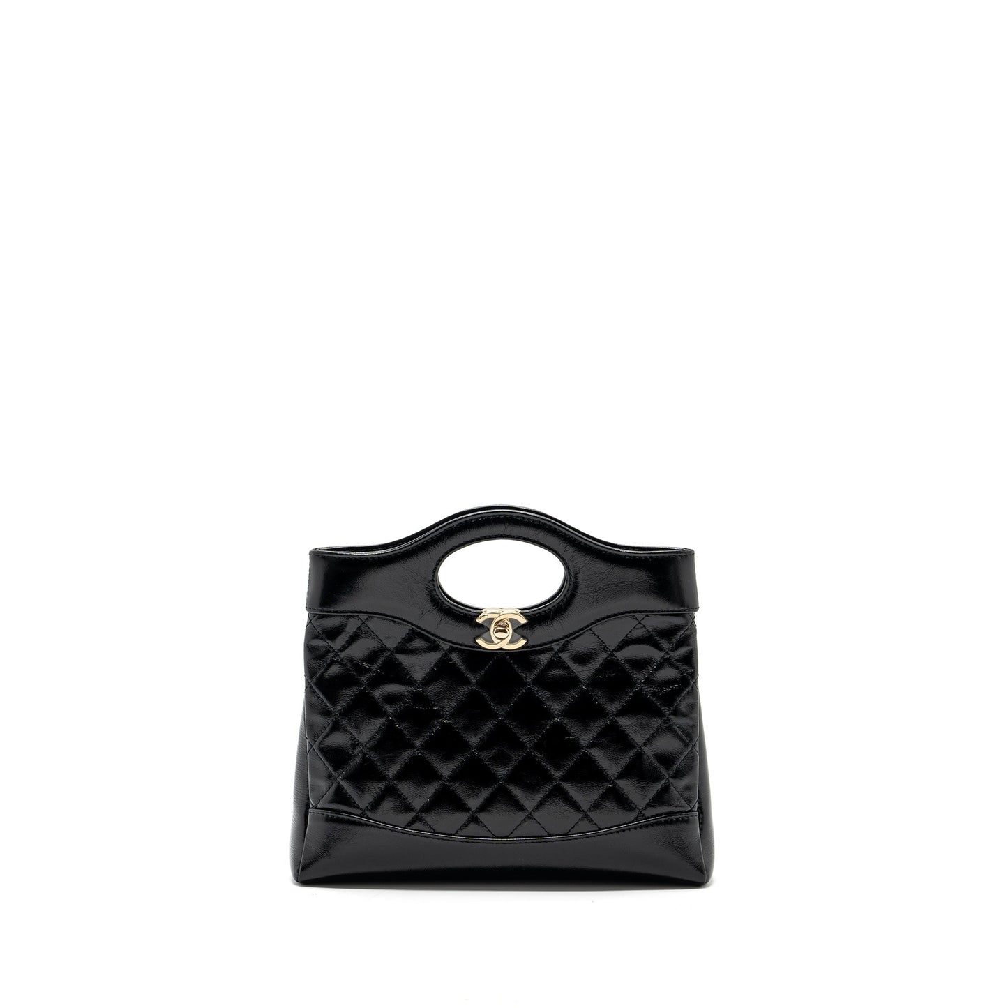 Chanel 23C 31 shiny calfskin LGHW microchip Black Mini Bag