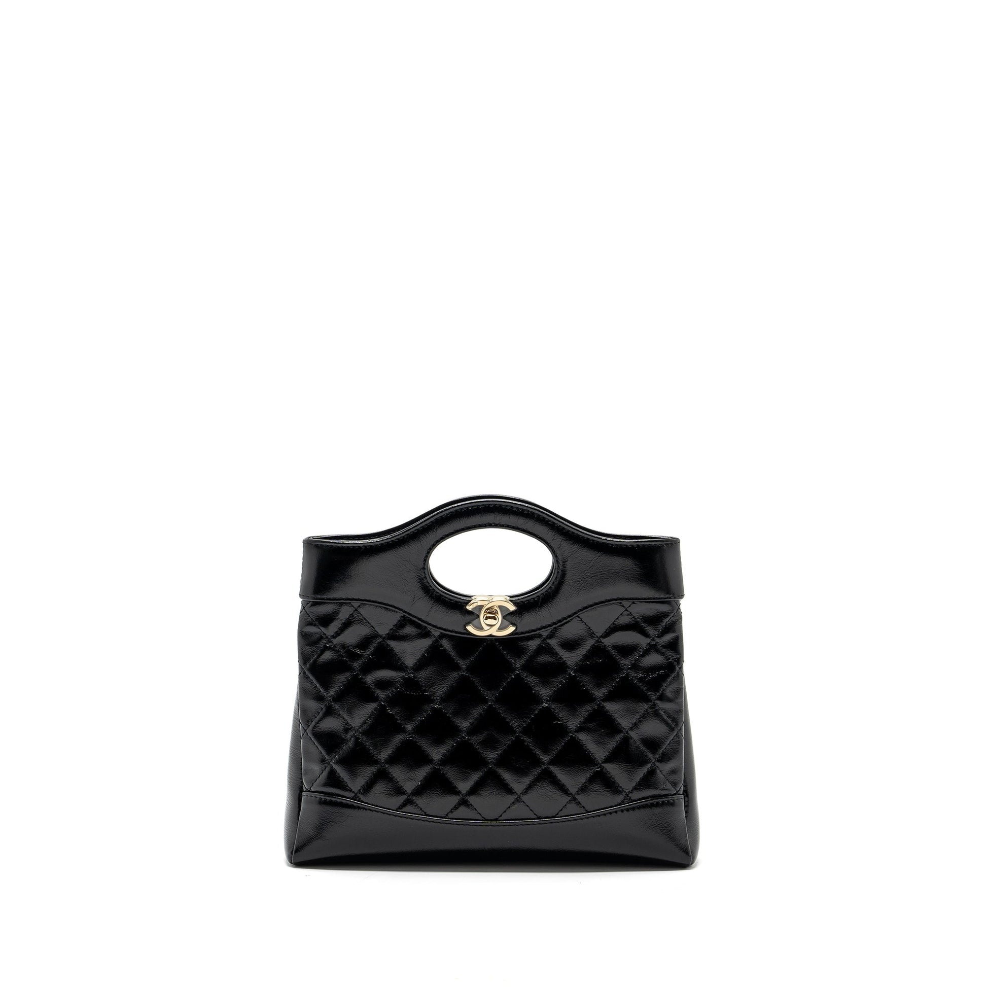 Chanel 23C 31 shiny calfskin LGHW microchip Black Mini Bag