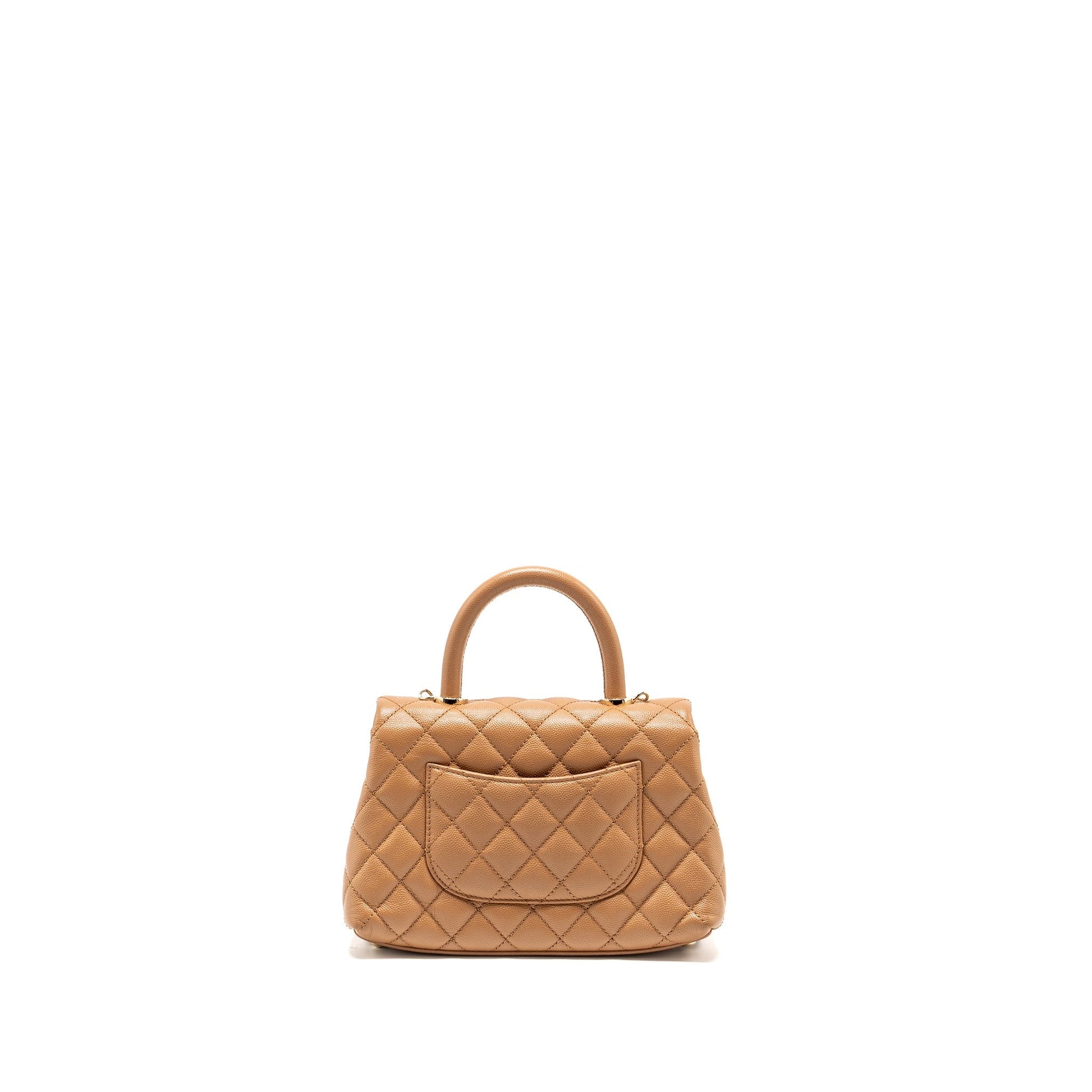 Chanel 21P Coco Handle Caviar caramel LGHW Small Handbag Lghw 1