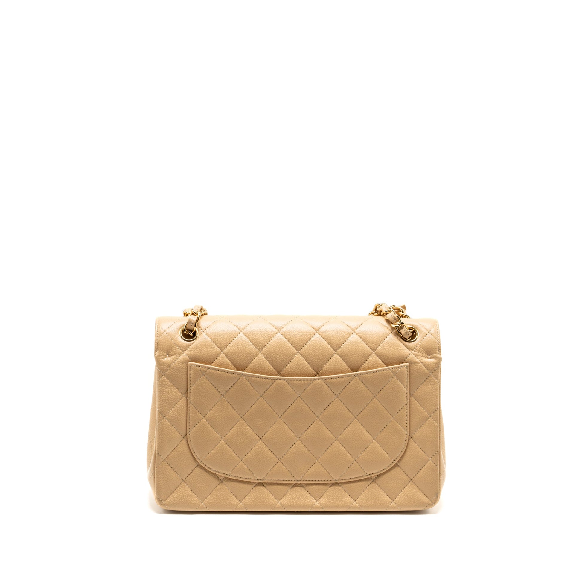 Chanel Jumbo Classic Double Flap Caviar LGHW Beige Handbag
