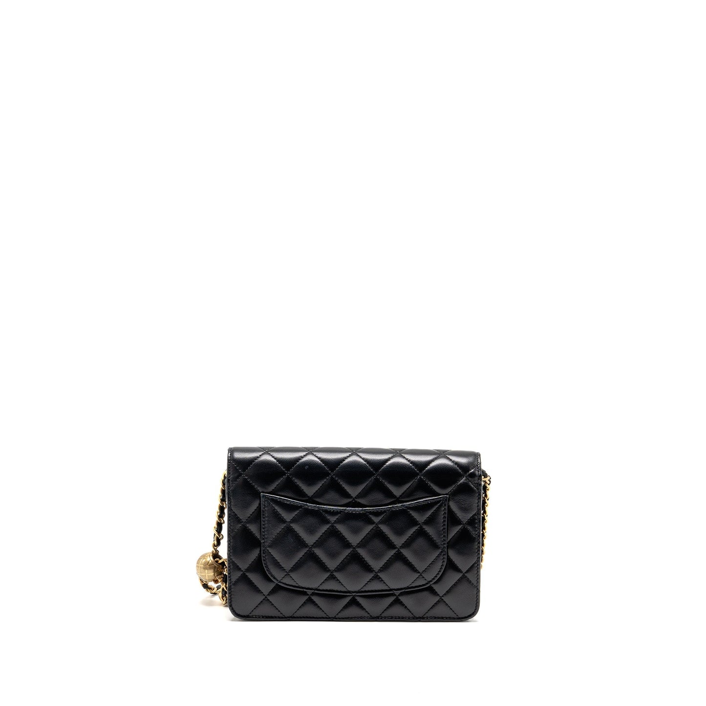 Chanel Pearl Crush on Lambskin GHW microchip Black Wallet Case Microchip 2
