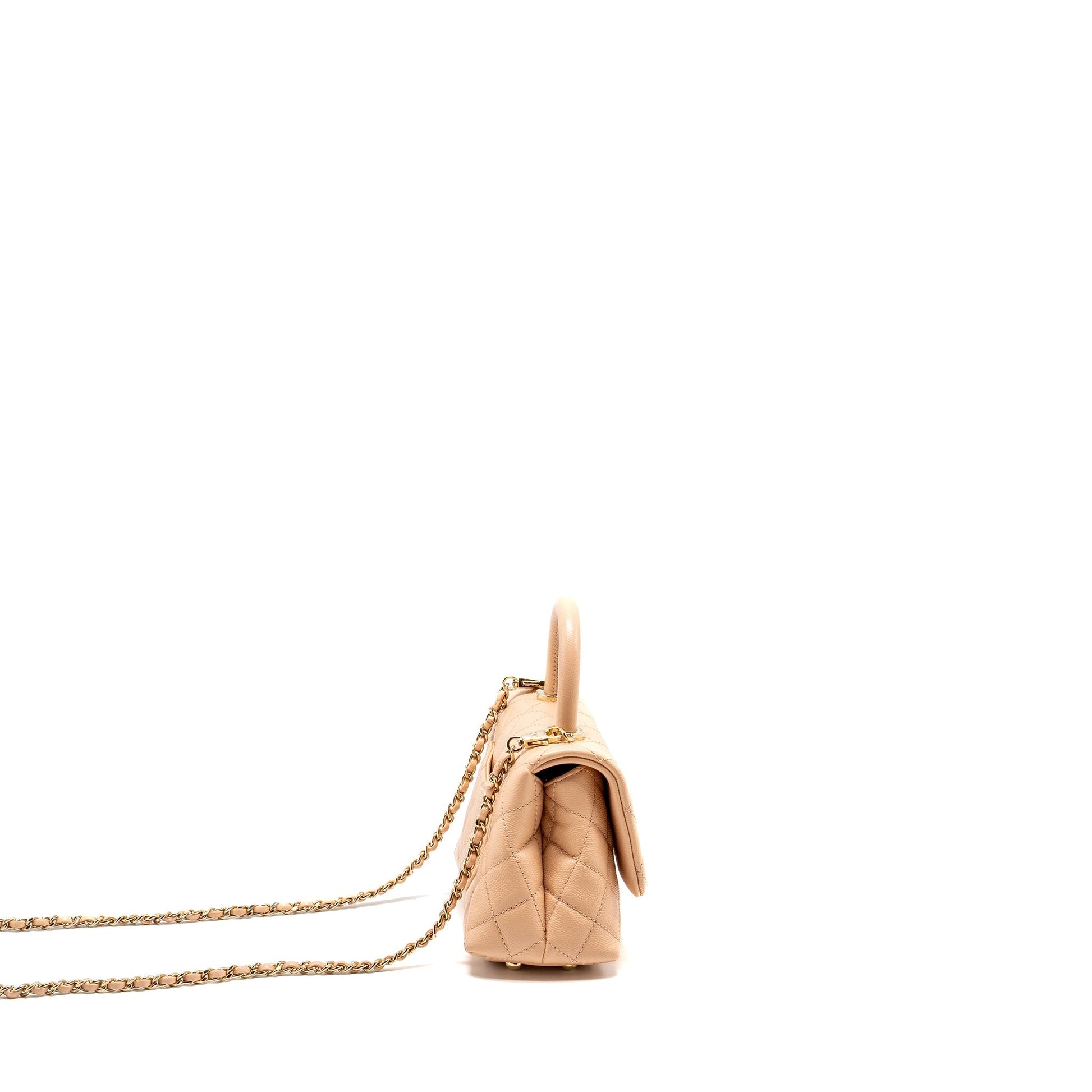 Chanel Coco Handle Caviar LGHW Beige Mini Bag Lghw 1