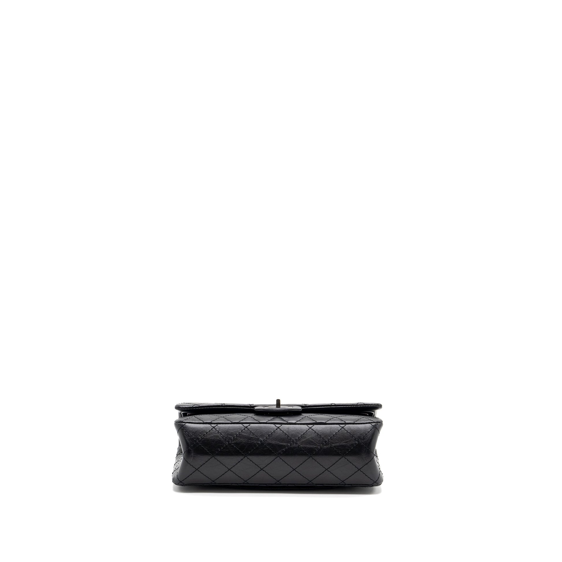 Chanel 2.55 Reissue Flap Aged Calfskin Ruthenium Black Small Shoulder Bag Ruthenium Hardwaremicrochip