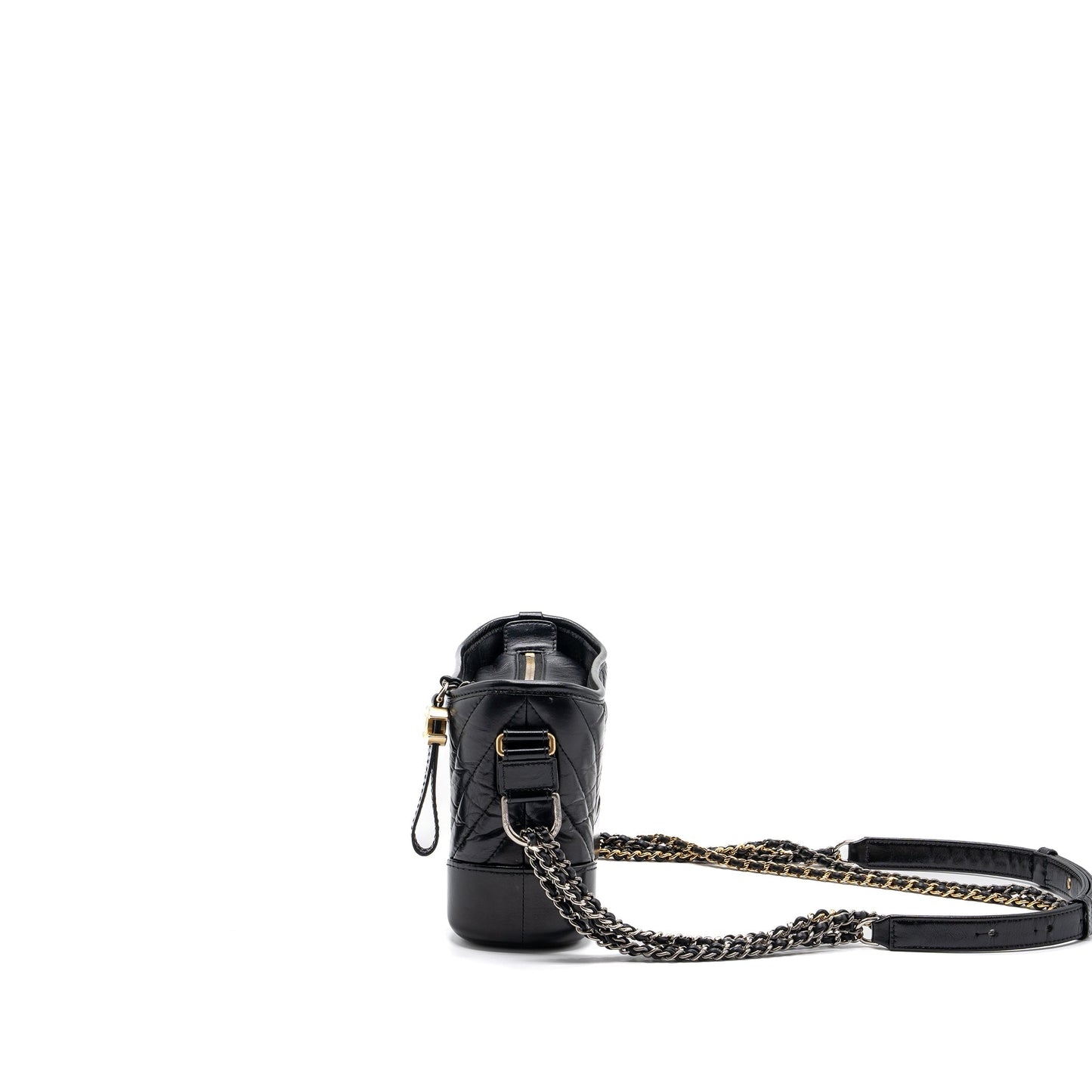 Chanel chevron Gabrielle hobo calfskin hardware Multicolor Black Small Shoulder Bag