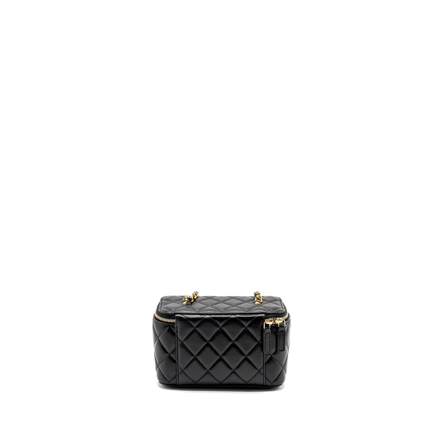 Chanel Pearl Crush Long Vanity Lambskin GHW Black Handbag 9