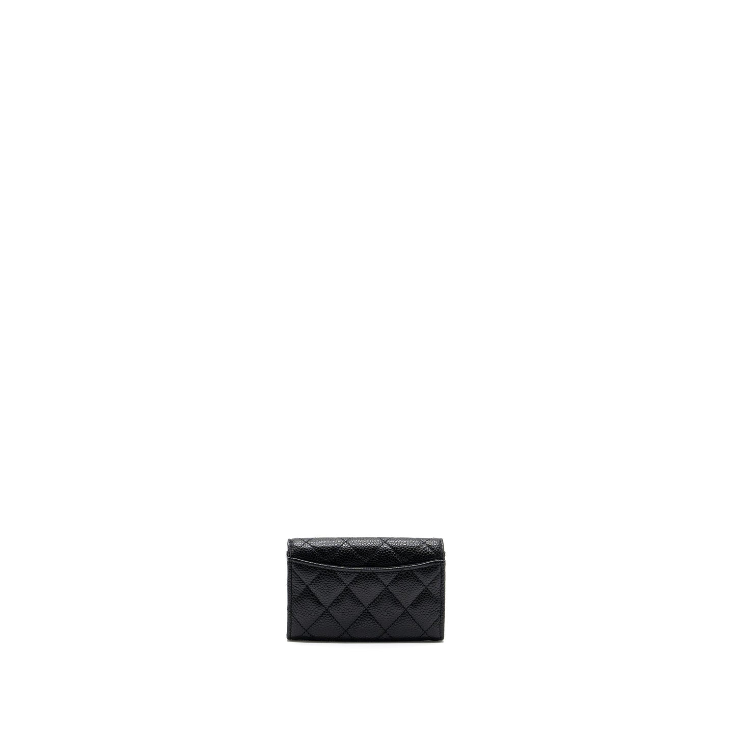 Chanel classic flap card holder caviar SHW Black Wallet Case Shw 6