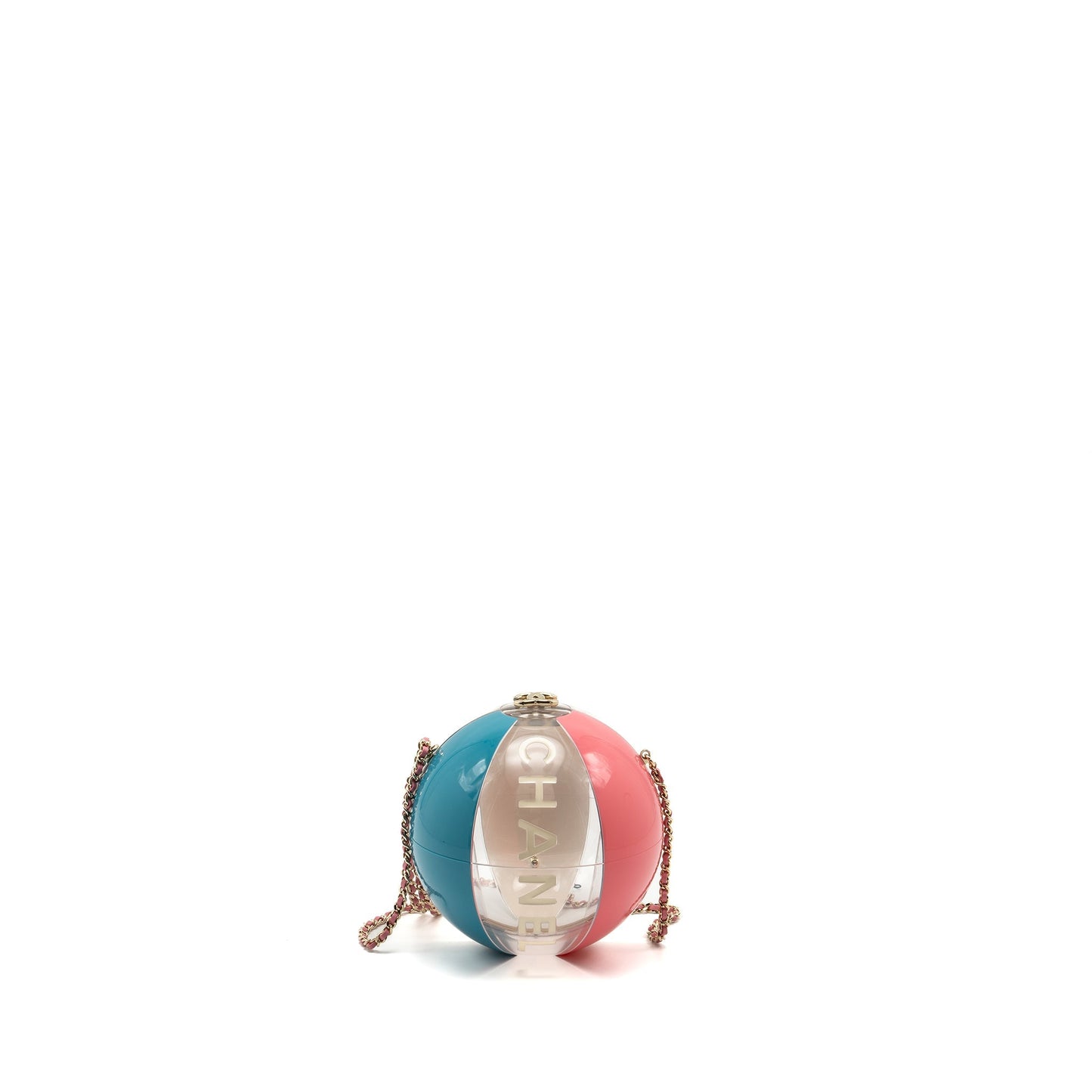 Chanel 19s Beach Ball Evening Plexiglass LGHW Multicolour Handbag