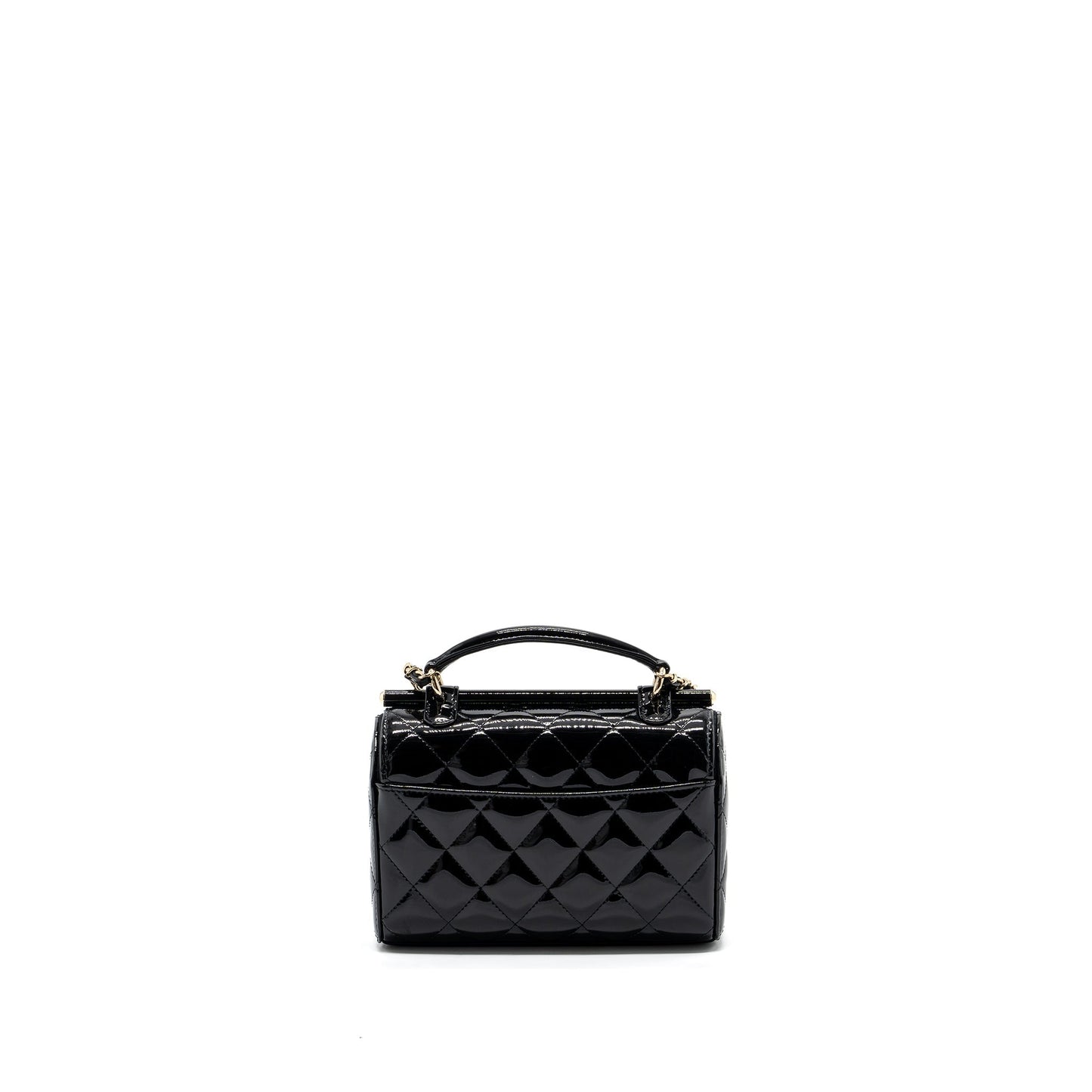 Chanel Trendy CC Dual Flap patent LGHW Black Small Leather Shoulder Bag