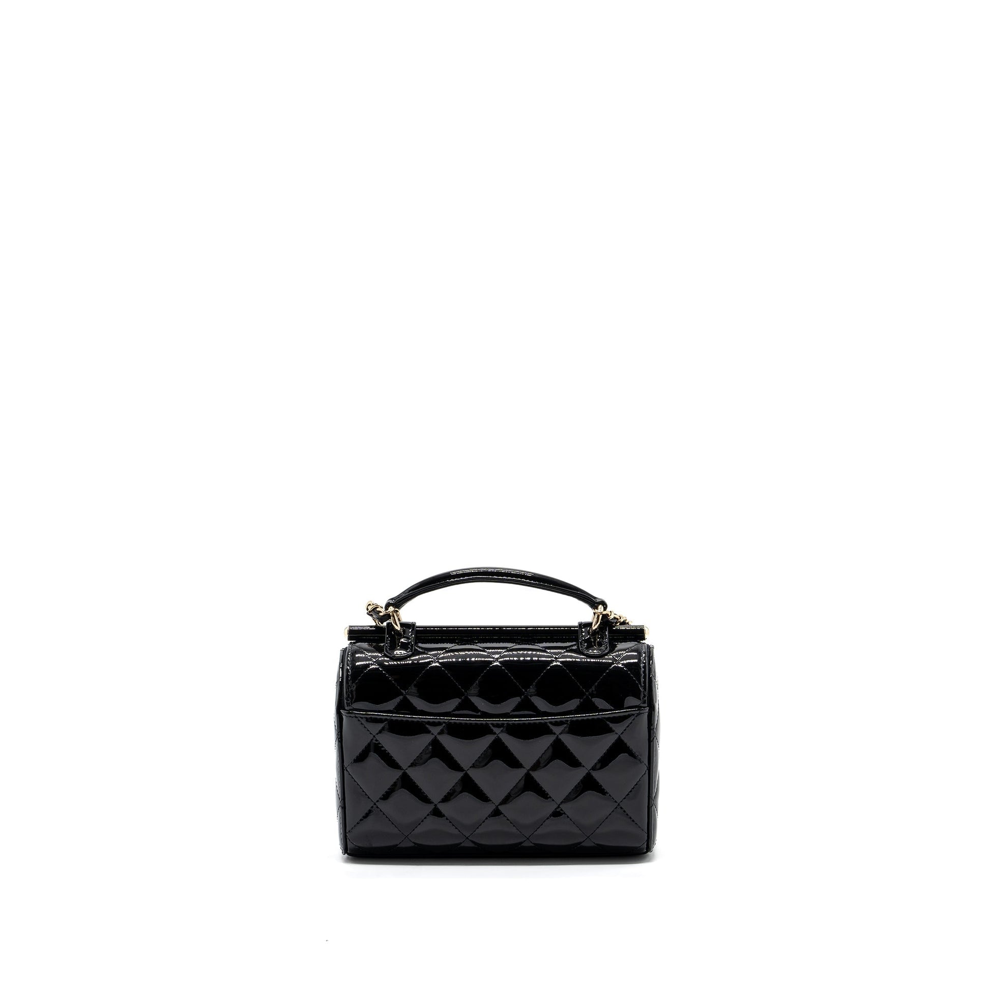 Chanel Trendy CC Dual Flap patent LGHW Black Small Leather Shoulder Bag