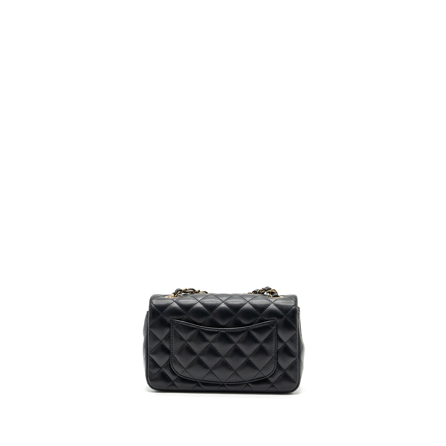 Chanel Classic Rectangular Flap Lambskin LGHW Microchip Black Shoulder Bag Microchip 5