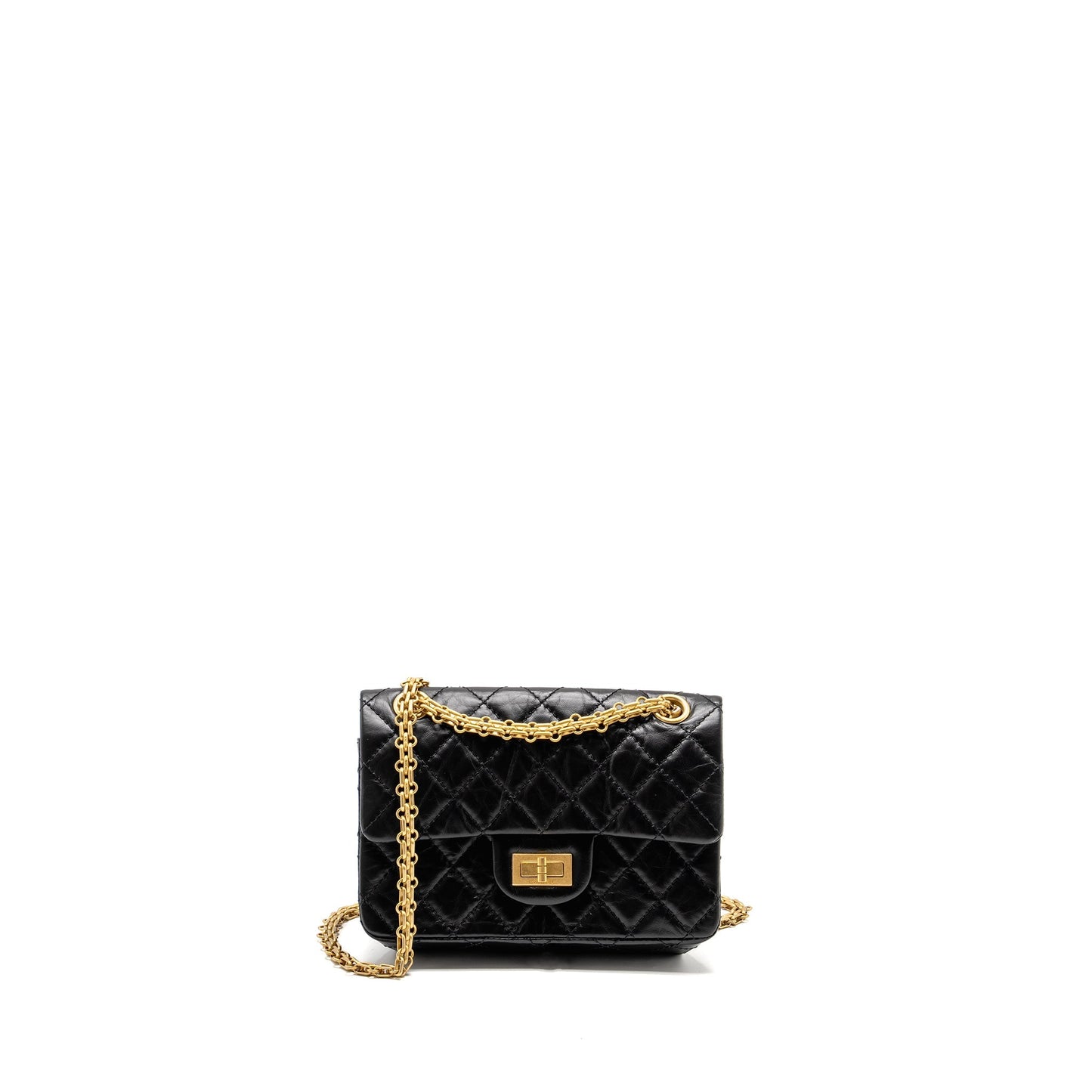 Chanel 2.55 Reissue Flap Aged Calfskin Brushed Black Shoulder Bag 10