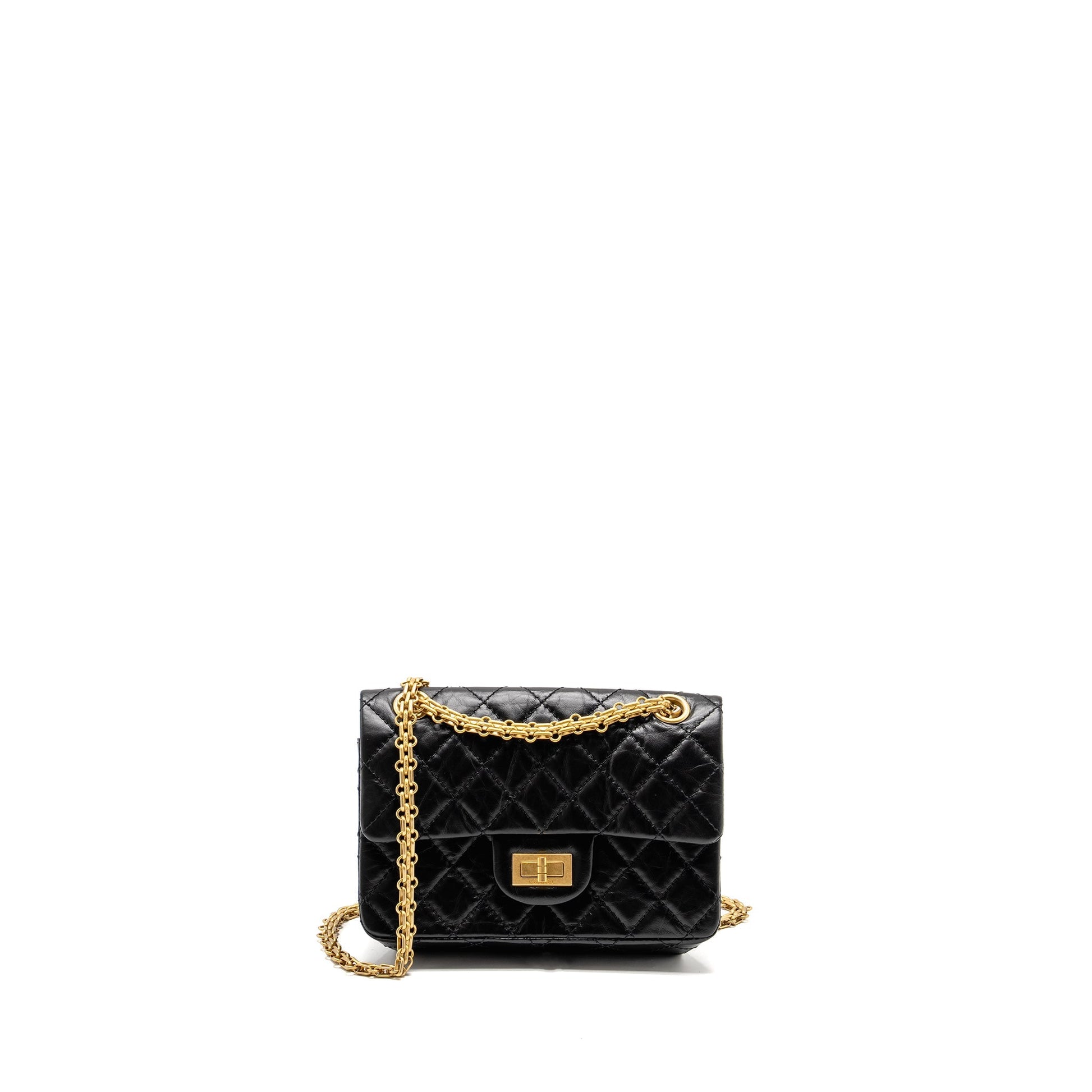 Chanel 2.55 Reissue Flap Aged Calfskin Brushed Black Shoulder Bag 10