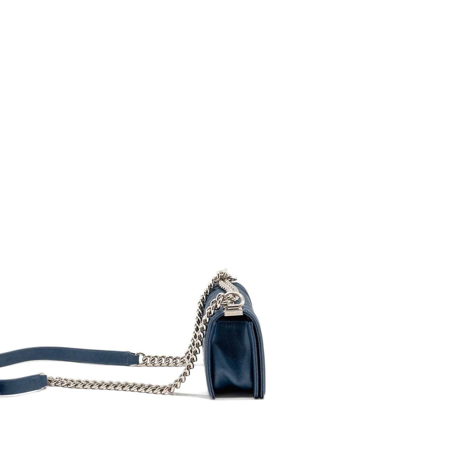 Chanel Boy Caviar Navy SHW Small Handbag