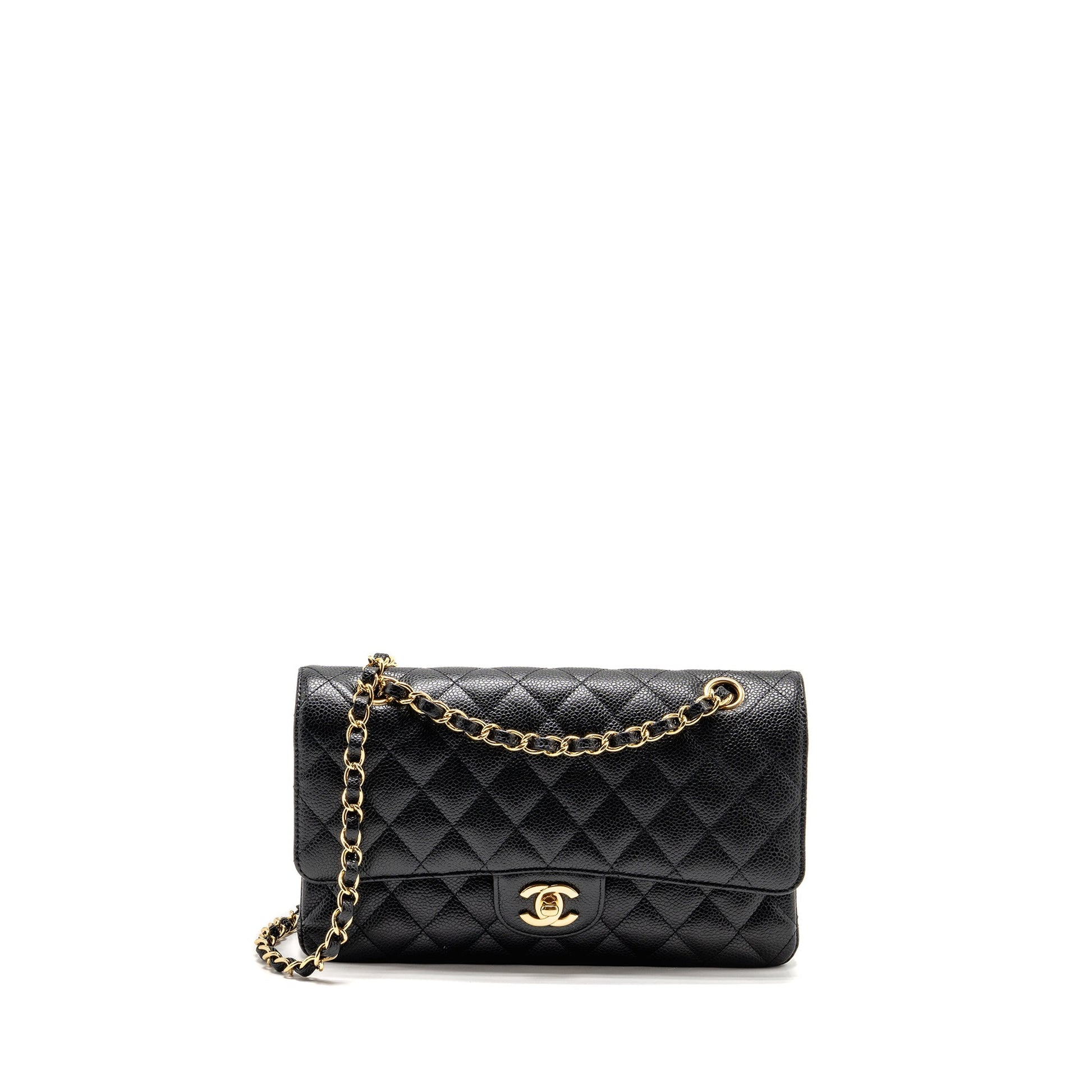 Chanel Classic Double Flap caviar GHW Black Shoulder Bag Ghw 29