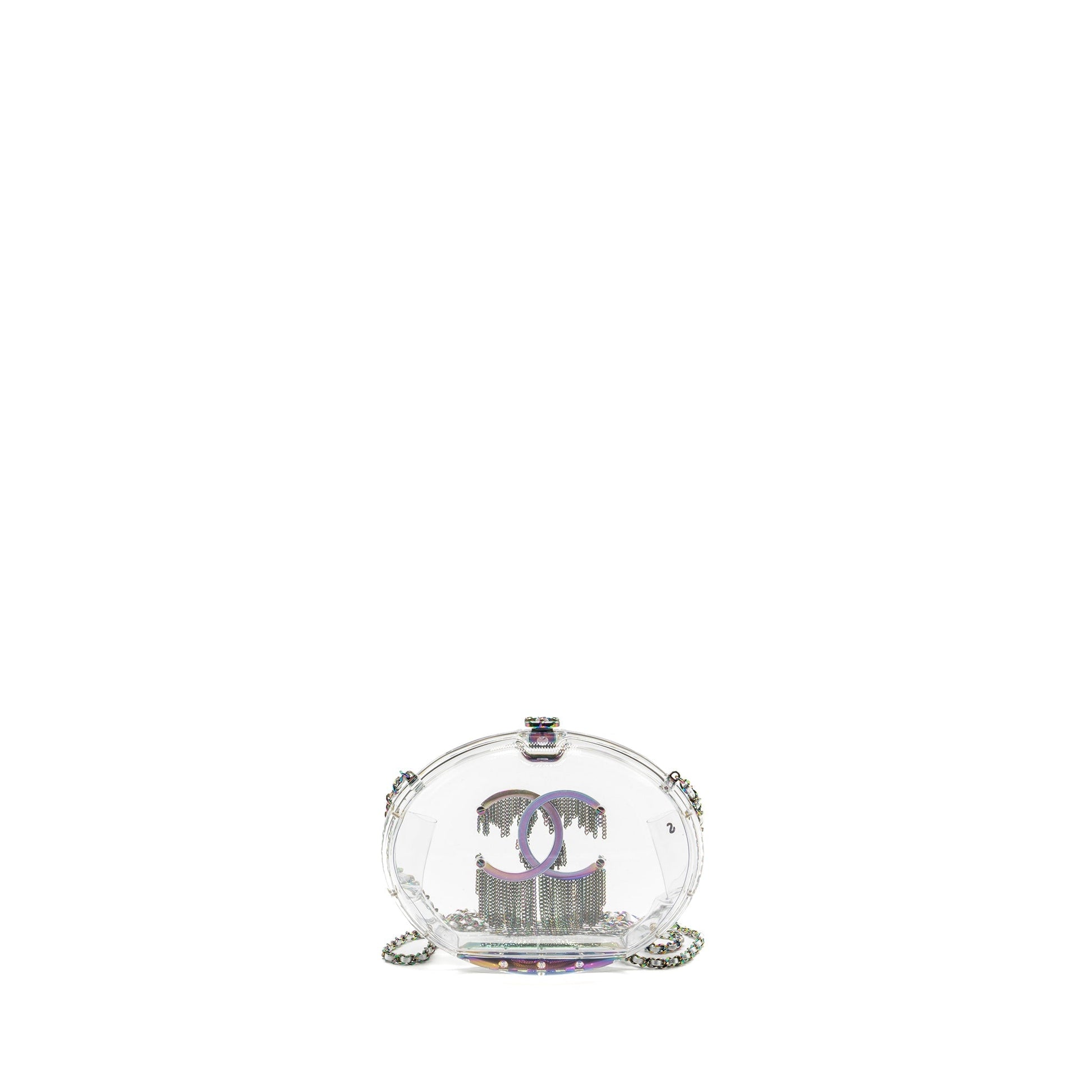 Chanel 18s Evening Detail Chains Embellished Acrylic Multicolour Handbag