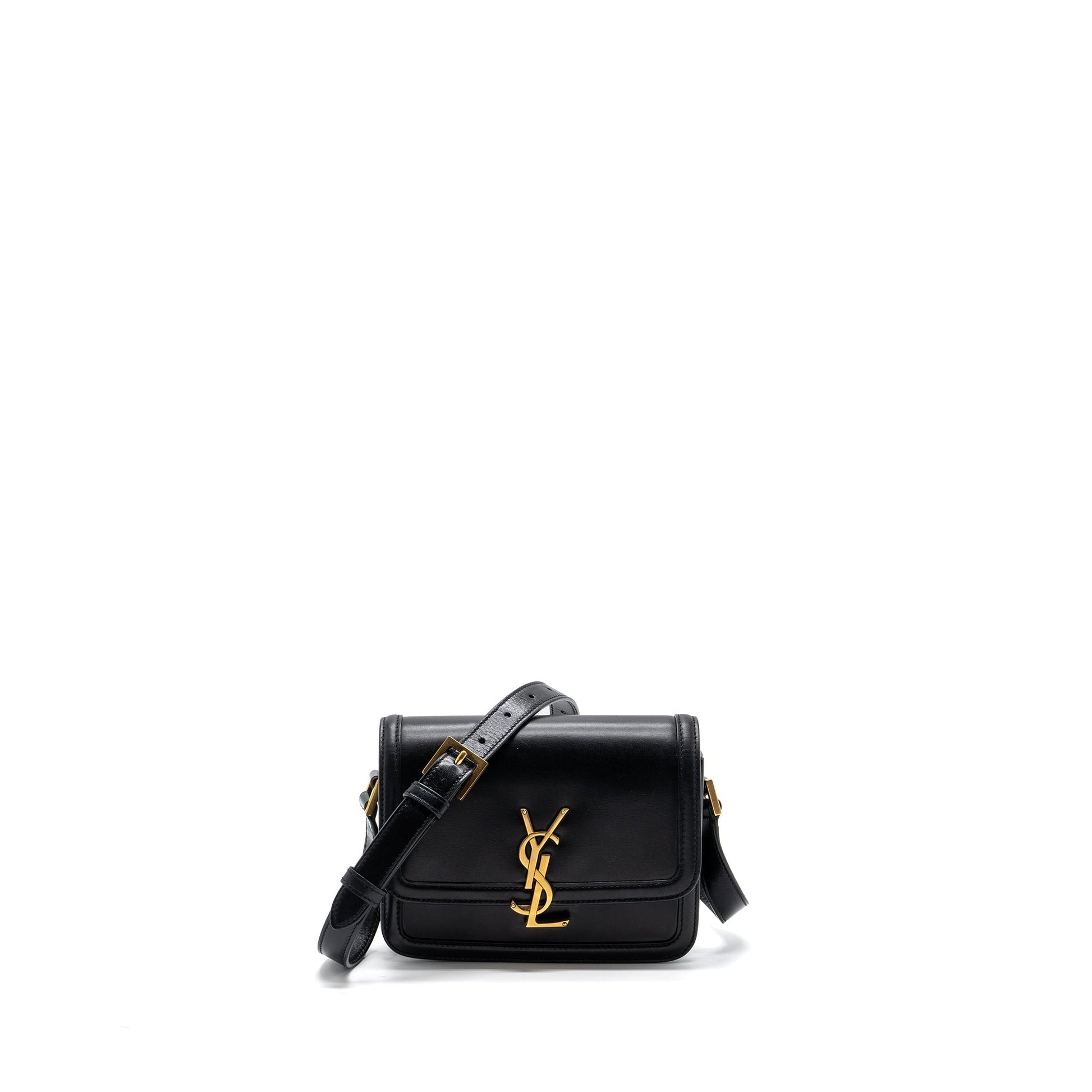 YSL Saint Laurent Saint Laurent Solferino Satchel Crossbody Purse Box Black Small Crossbody Bag