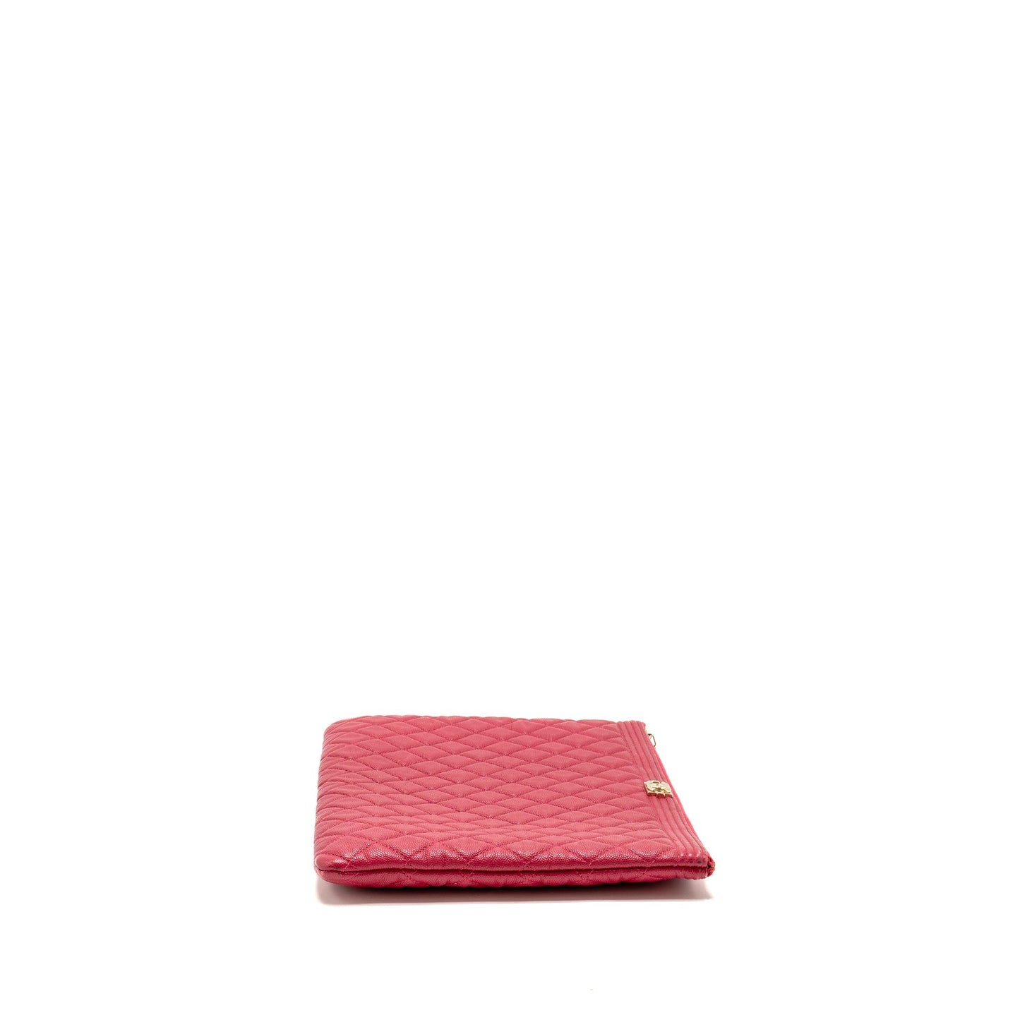 Chanel Boy O Zip Caviar LGHW Pink Handbag