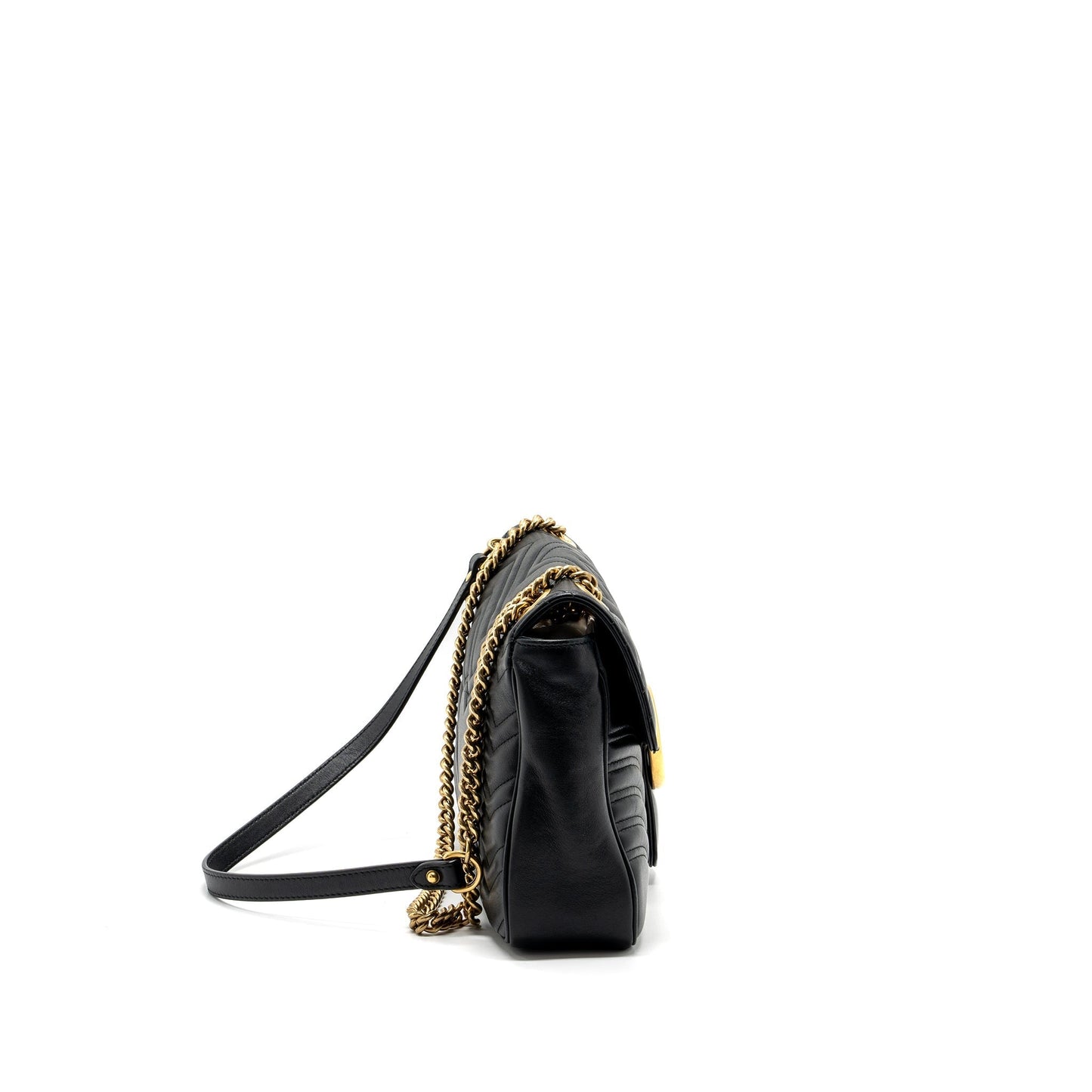 Gucci Marmont Bag Calfskin Black Medium Travel Bag