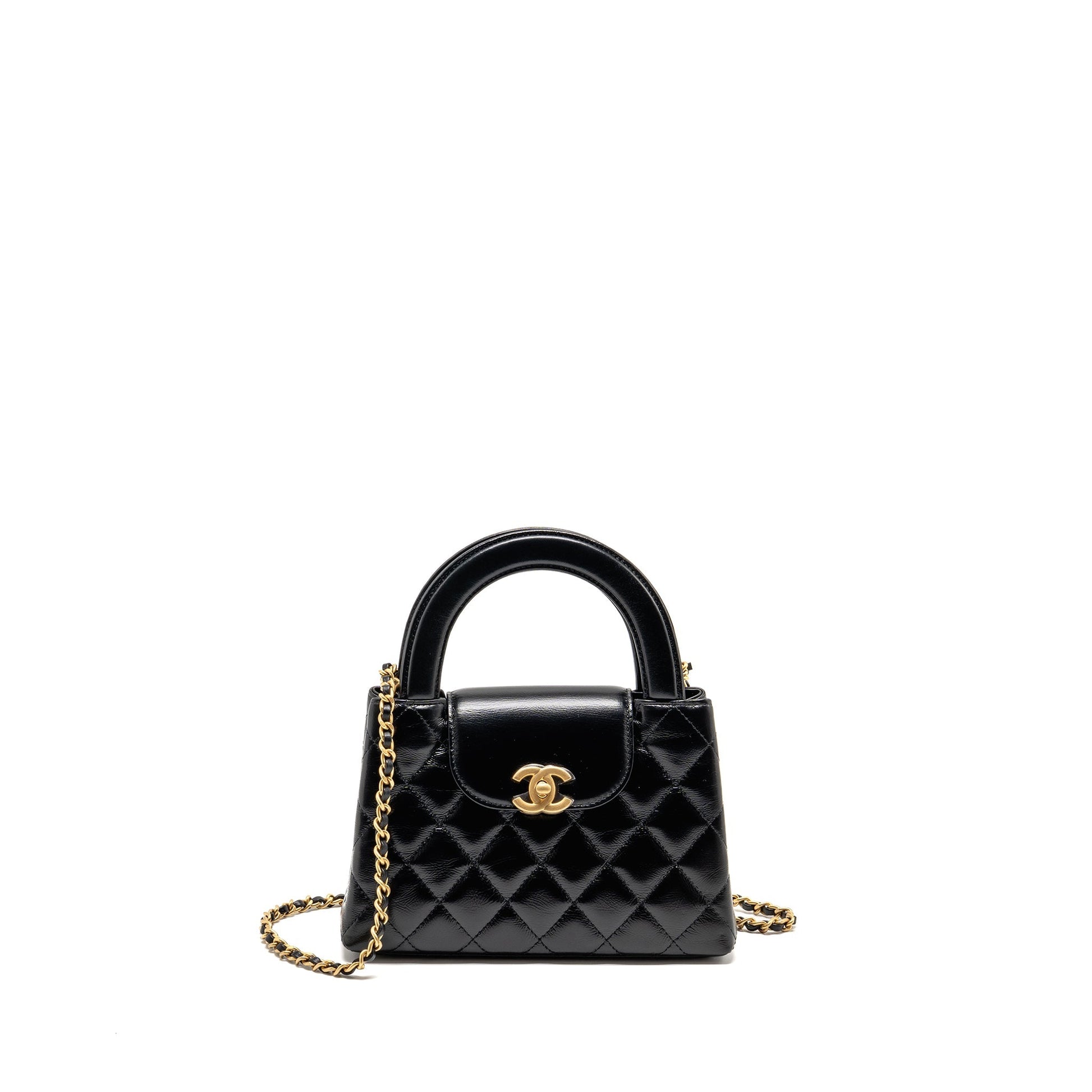 Chanel Kelly Shopping Calfskin GHW Microchip Black Tote Bag Ghw Microchip