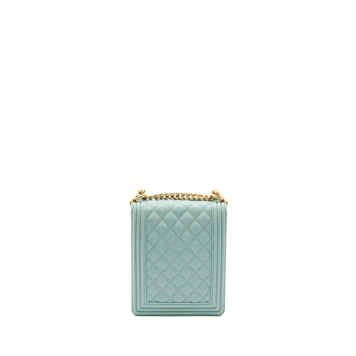 Chanel North South Boy Caviar Light GHW Blue Handbag Ghw 1