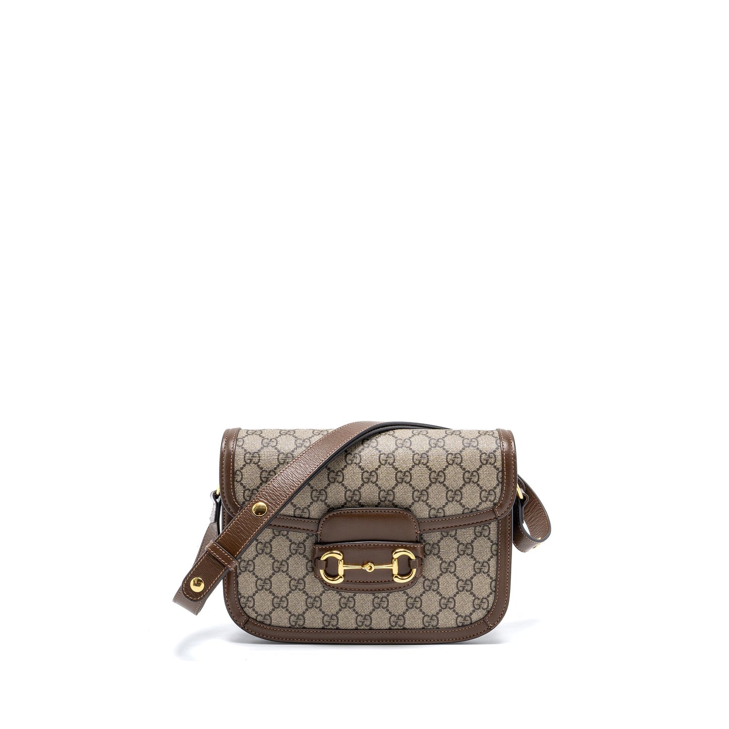 Gucci Horsebit Bag Supreme Leather Canvas Travel Bag