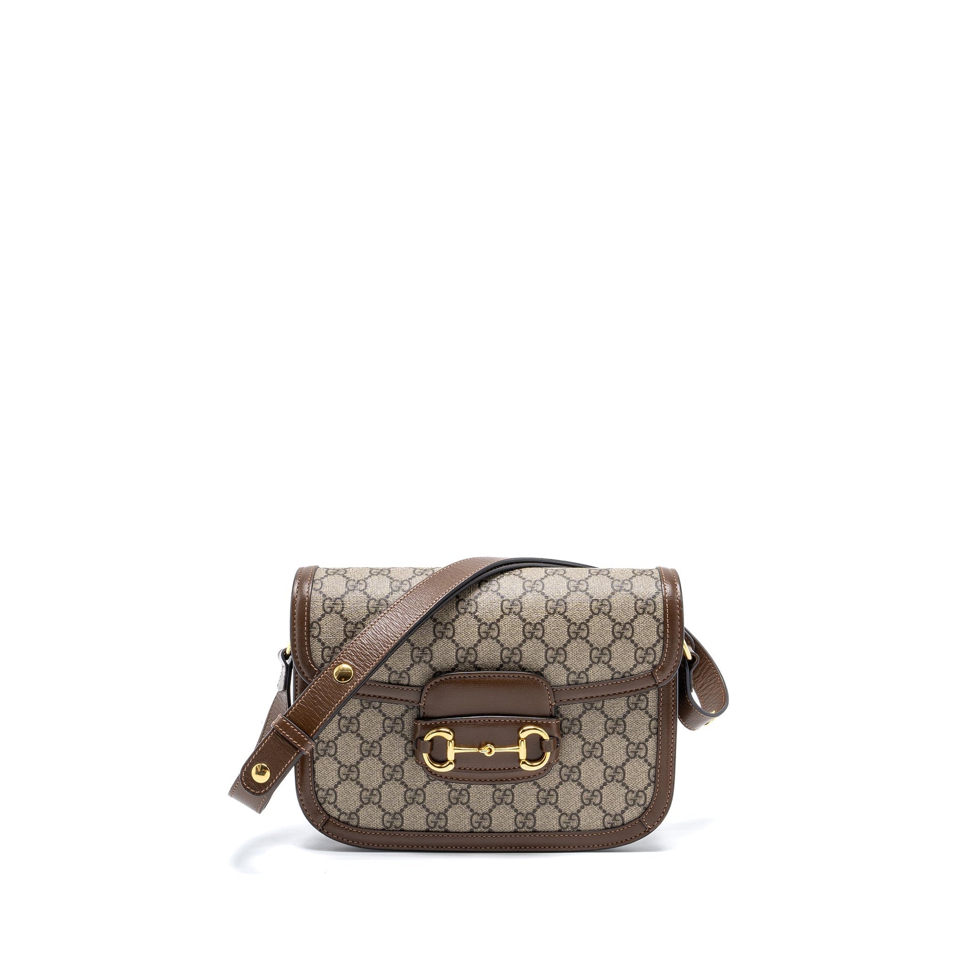 Gucci Horsebit Bag Supreme Leather Canvas Travel Bag