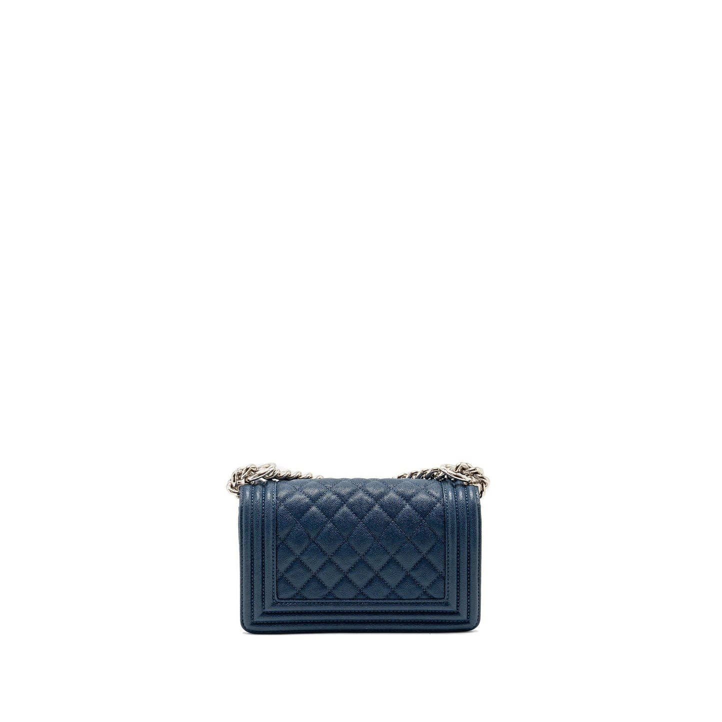 Chanel Boy Caviar Navy SHW Small Handbag