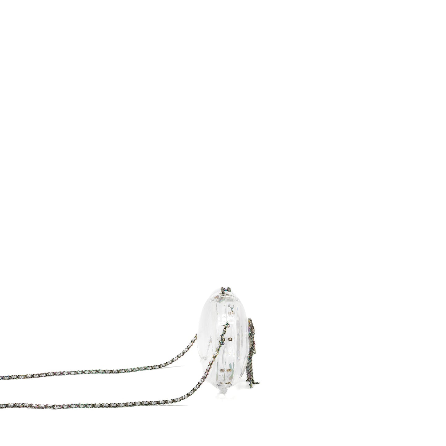 Chanel 18s Evening Detail Chains Embellished Acrylic Multicolour Handbag