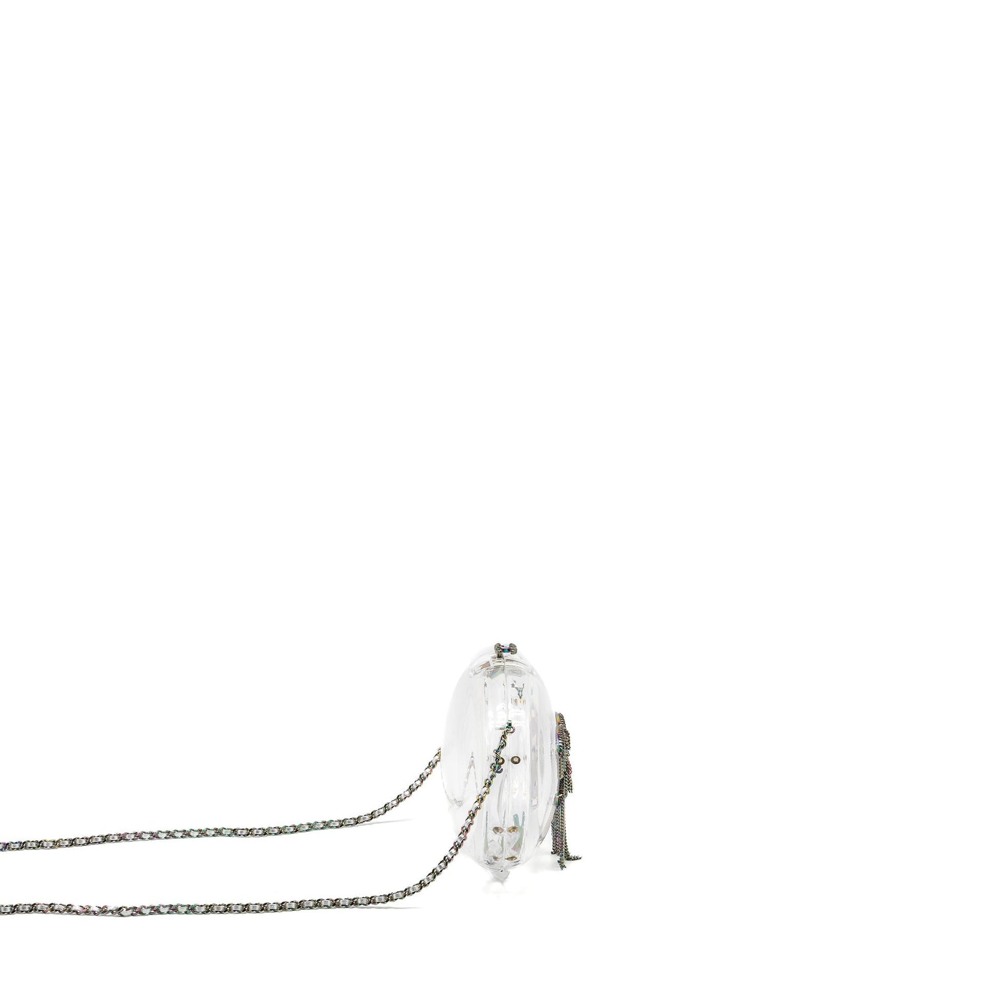Chanel 18s Evening Detail Chains Embellished Acrylic Multicolour Handbag