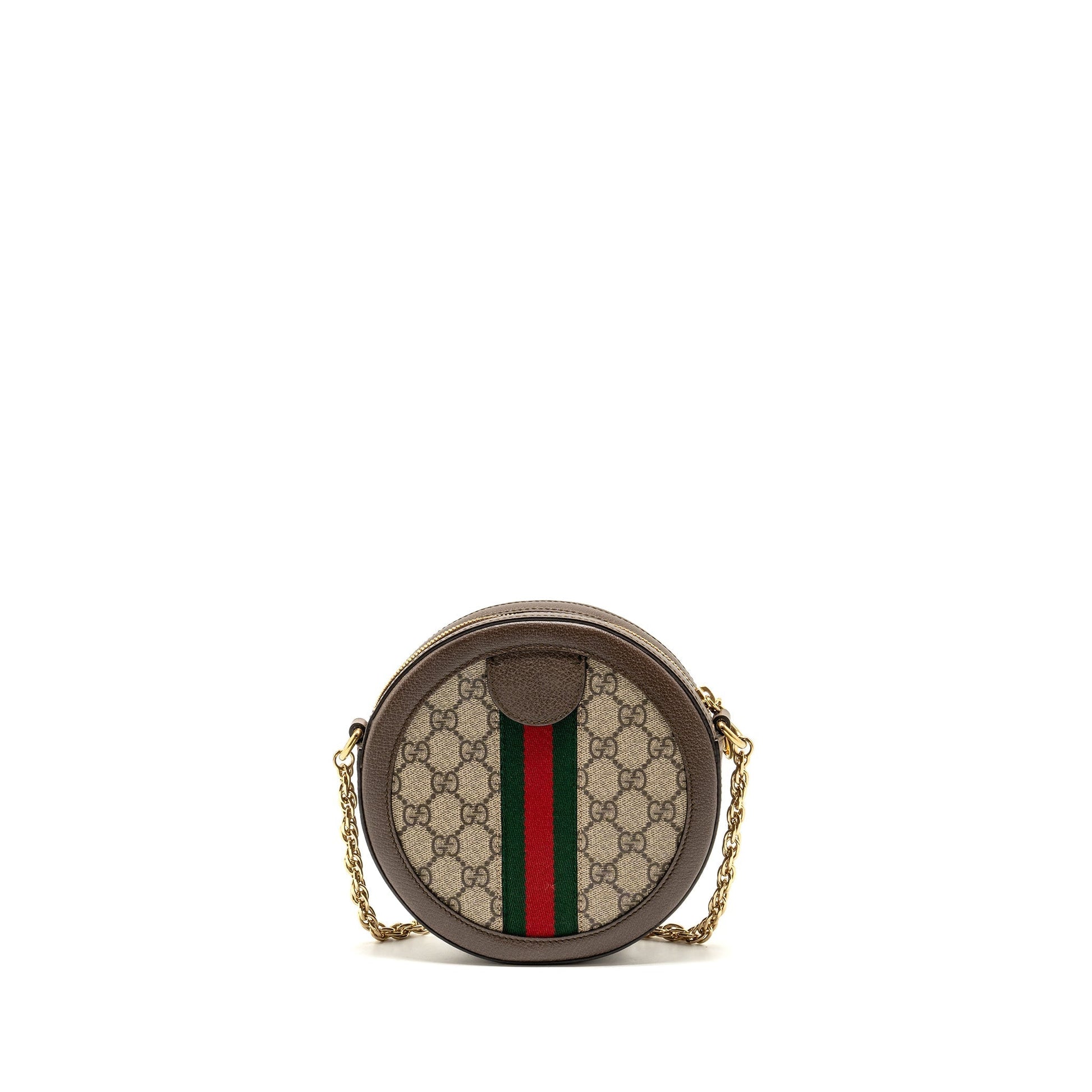 Gucci Ophidia Round Shoulder Crossbody Bag Supreme Canvas