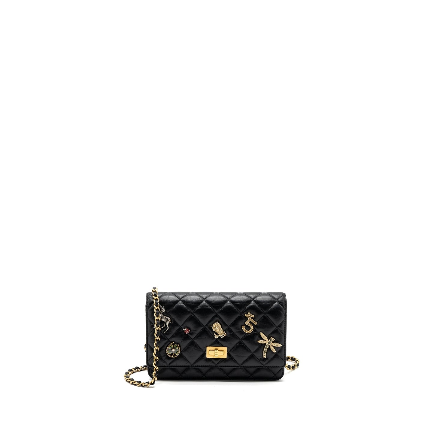 Chanel 2.55 Reissue Lucky Charms On Aged Black Key Chain