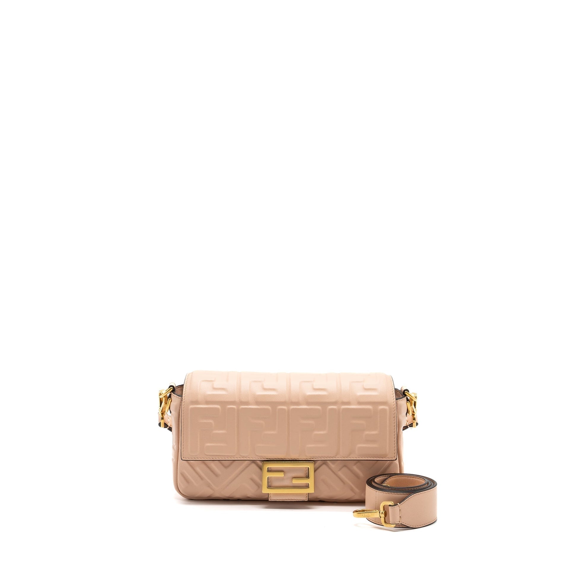 Fendi Baguette Purse Light Lambskin Pink Shoulder Bag