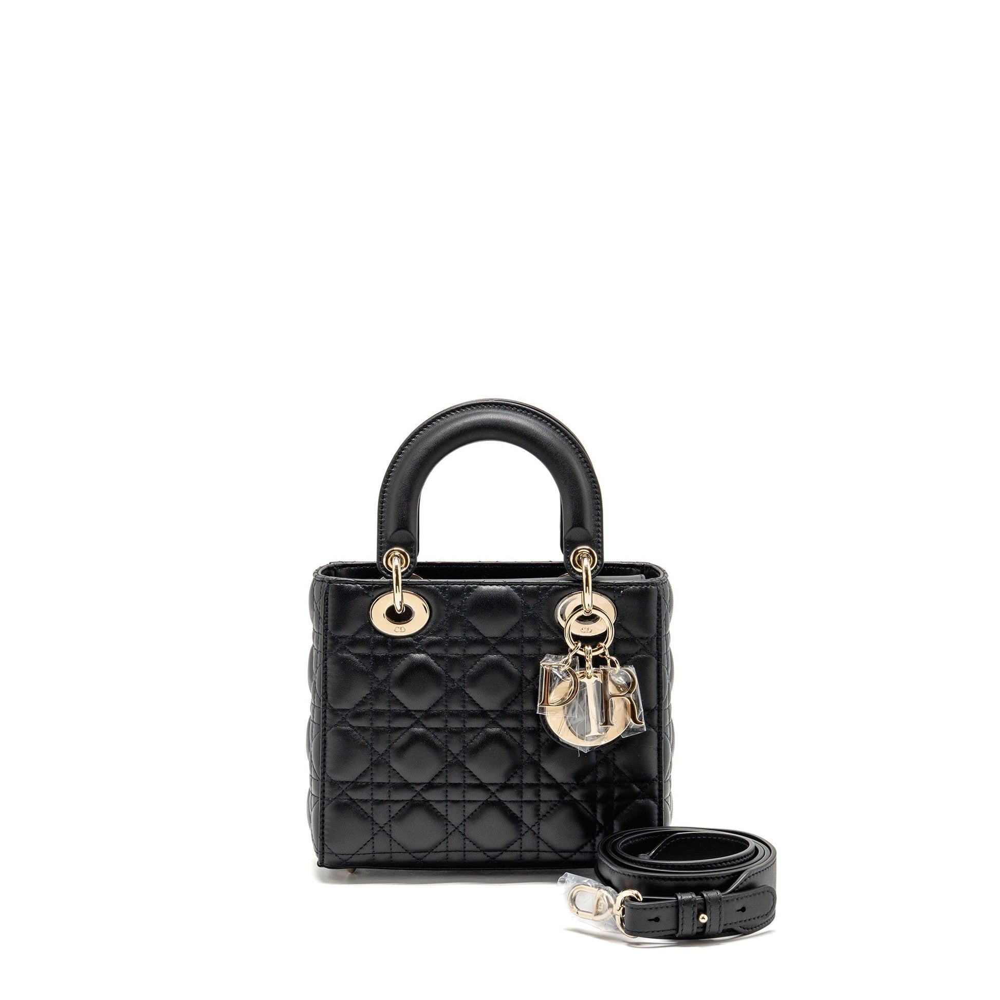 Dior My Abc Lady Lambskin Handbag Black Small Travel Bag Black Handbag