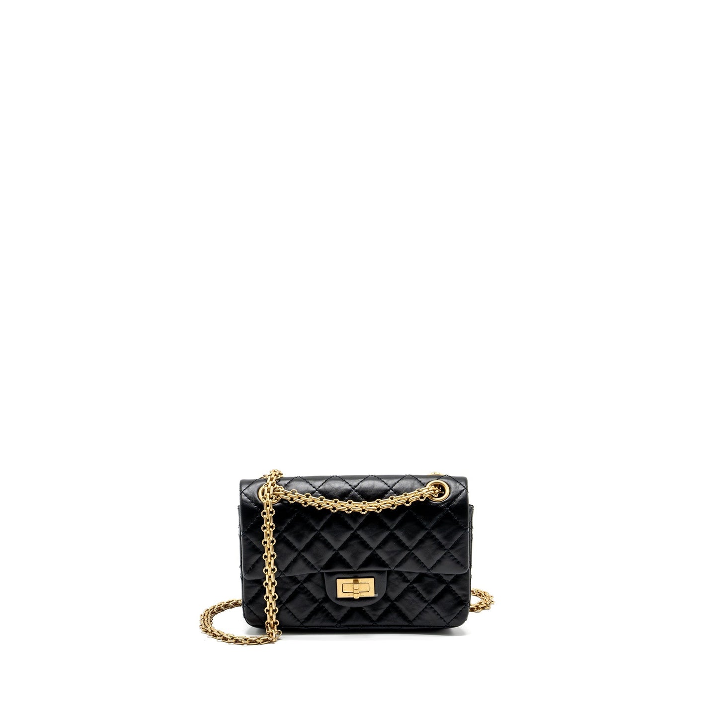 Chanel 2.55 reissue flap aged calfskin GHW Black Shoulder Bag Ghw 2