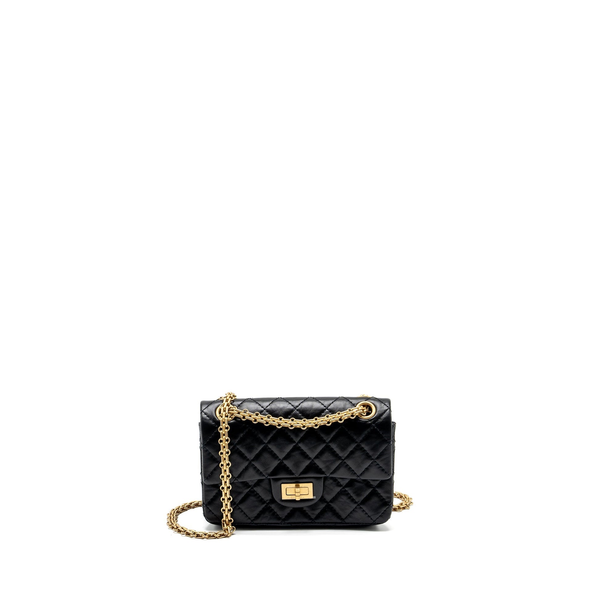 Chanel 2.55 reissue flap aged calfskin GHW Black Shoulder Bag Ghw 2