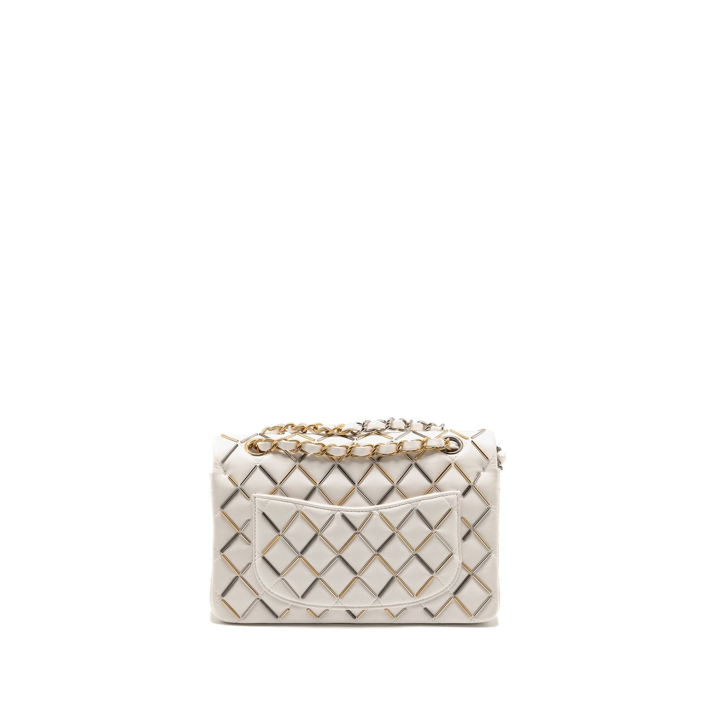 Chanel Bicolor kin Mulitcolour Hardware White Small Shoulder Bag