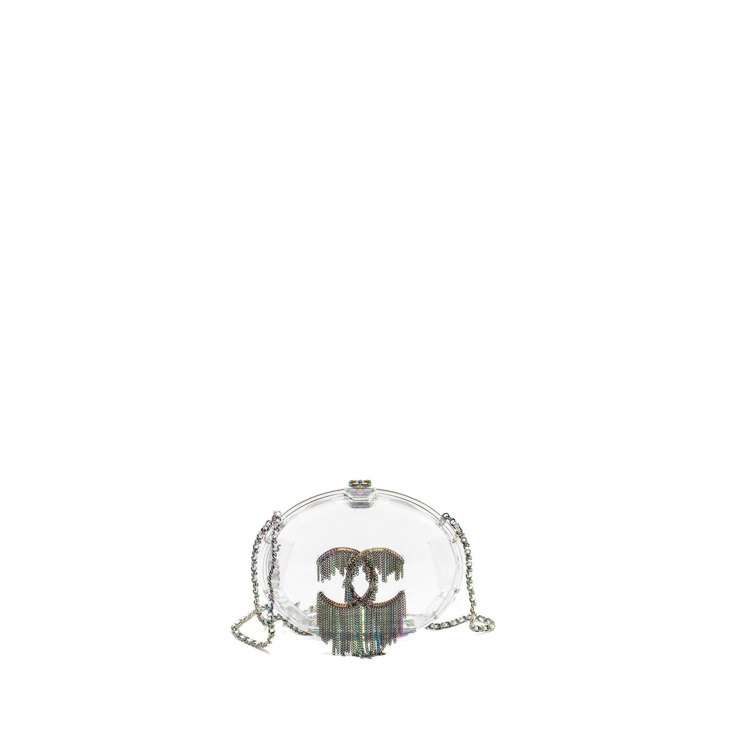 Chanel 18s Evening Detail Chains Embellished Acrylic Multicolour Handbag