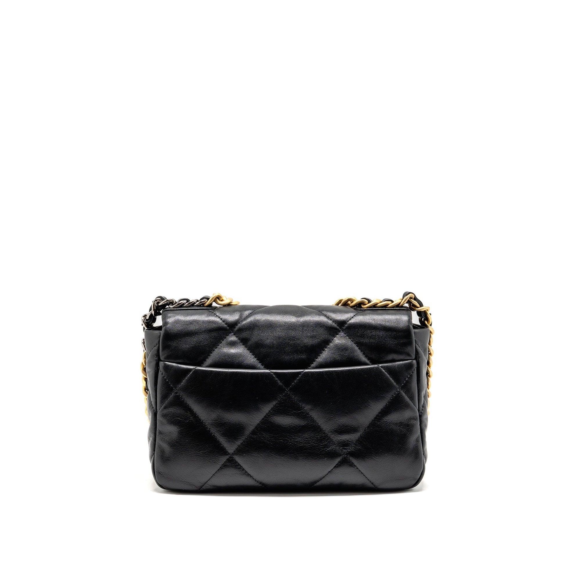 Chanel 19 Goatskin Hardware Multicolour Black Small Handbag Hardware 3